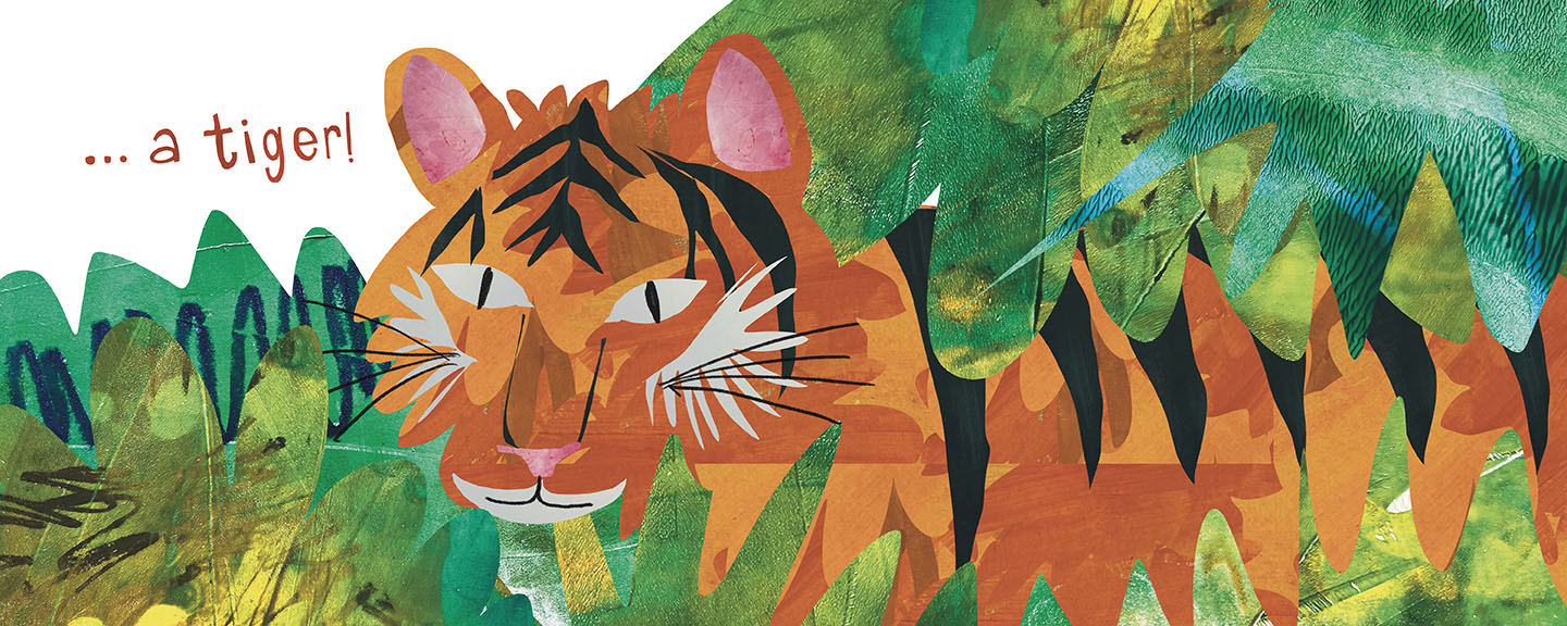 Collage of a tiger
