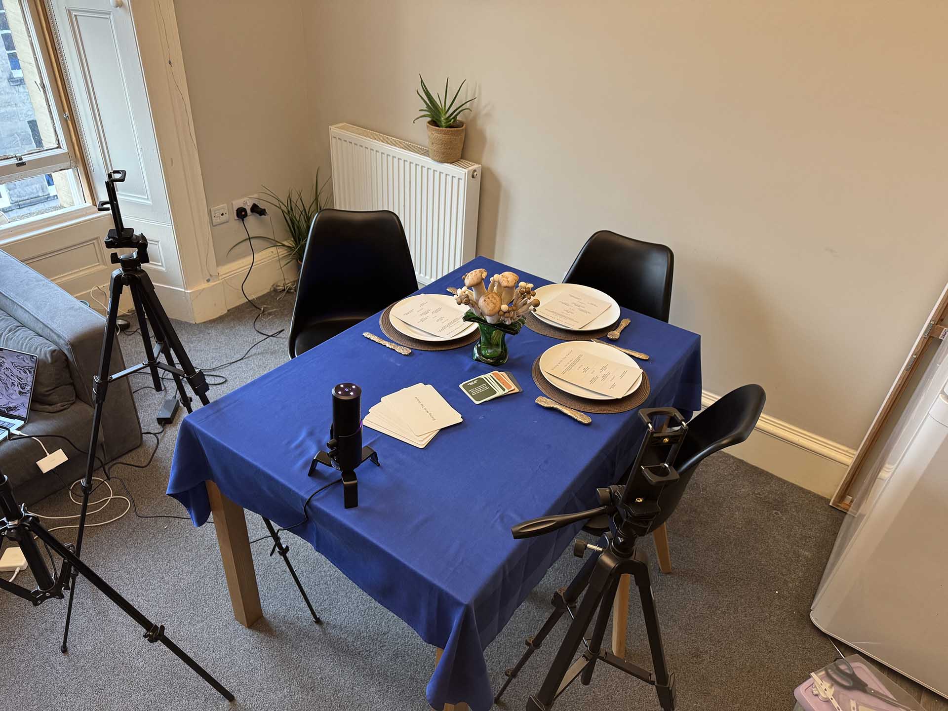 A behind the scenes shot of my filming set up
