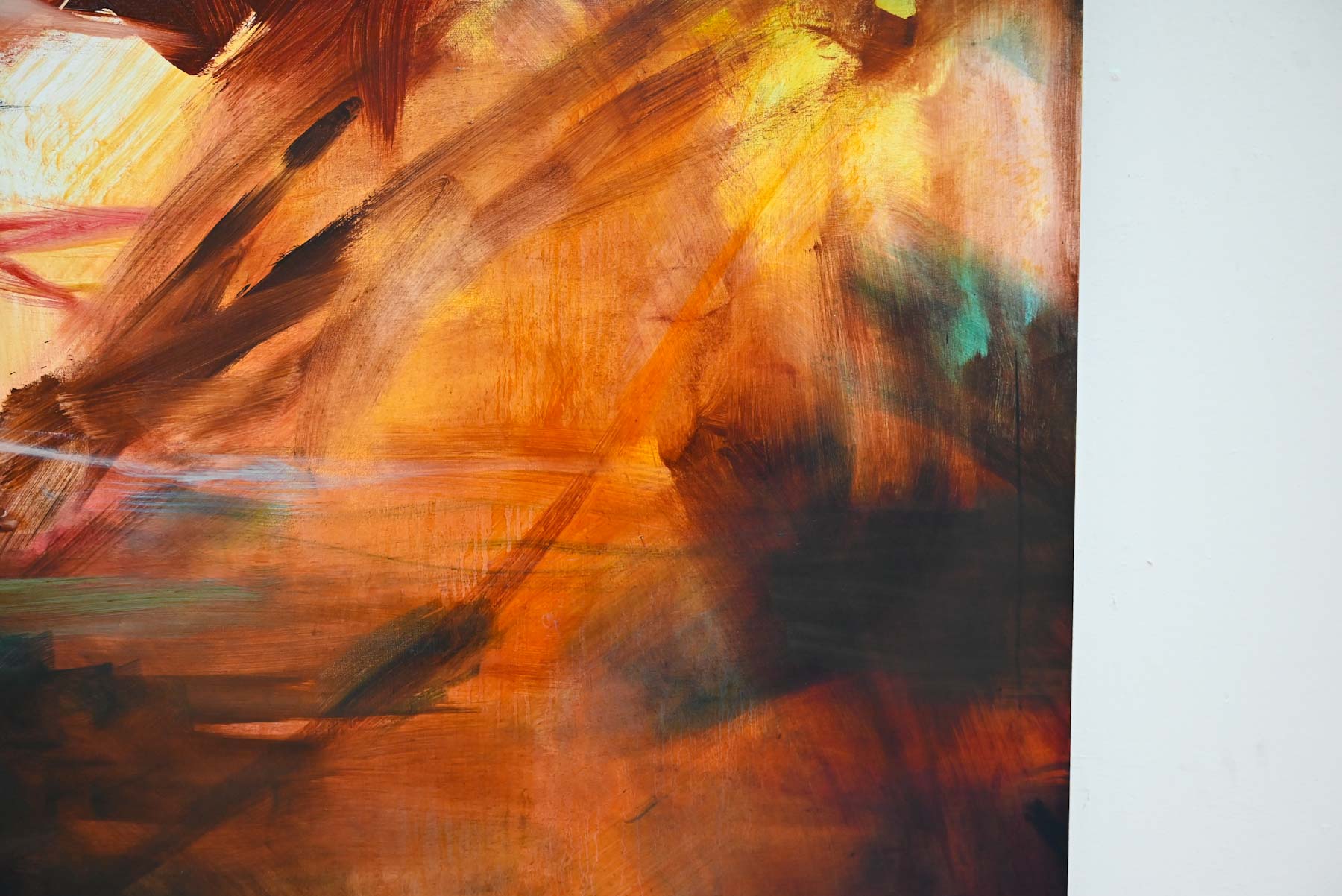 Zoom in of strokes and glazes