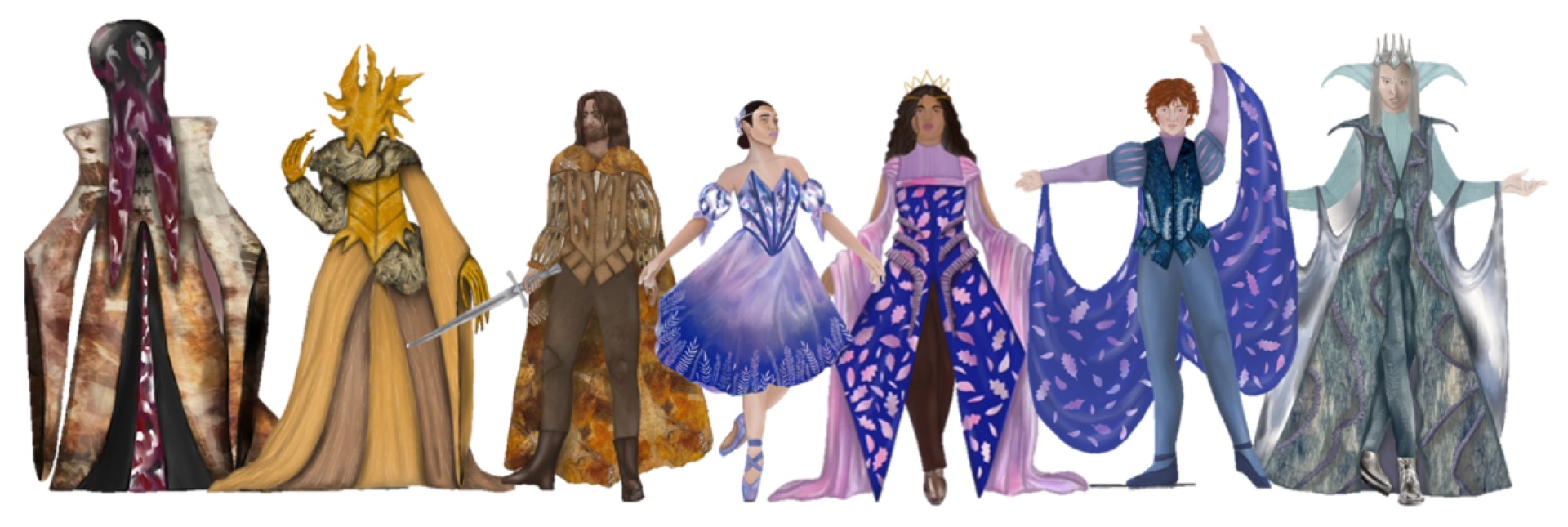 Character illustrations for The Silmarillion