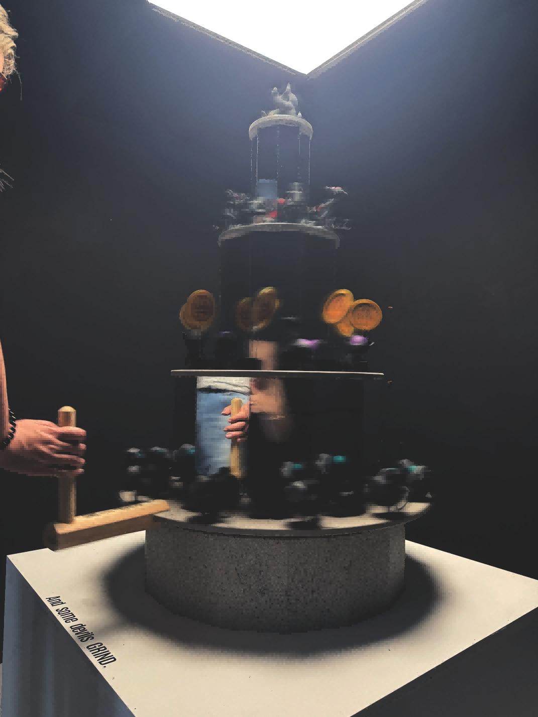 The picture of people interacting with devices.