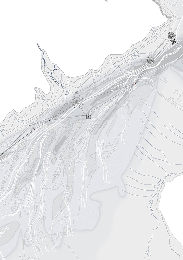cartography of the flows, currents and shipping network in lough foyle