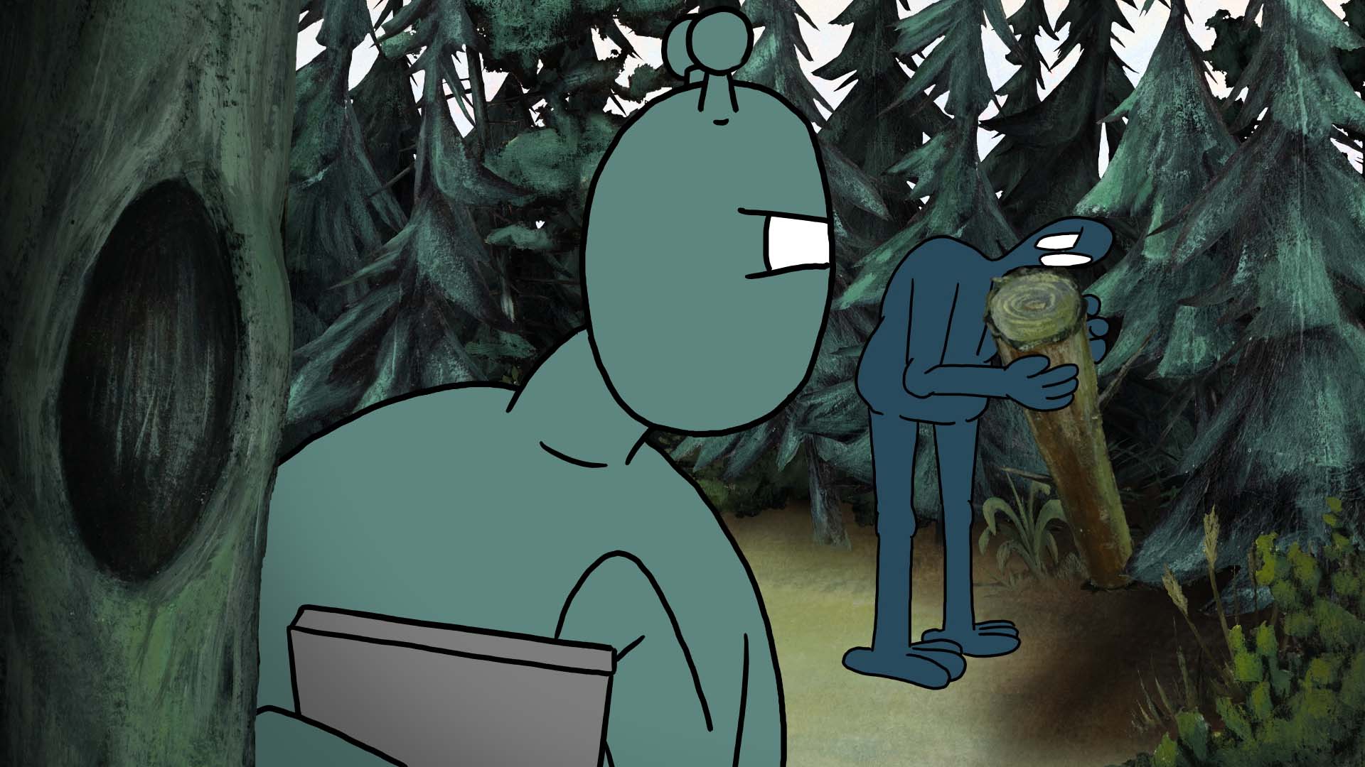 A screenshot from the final film