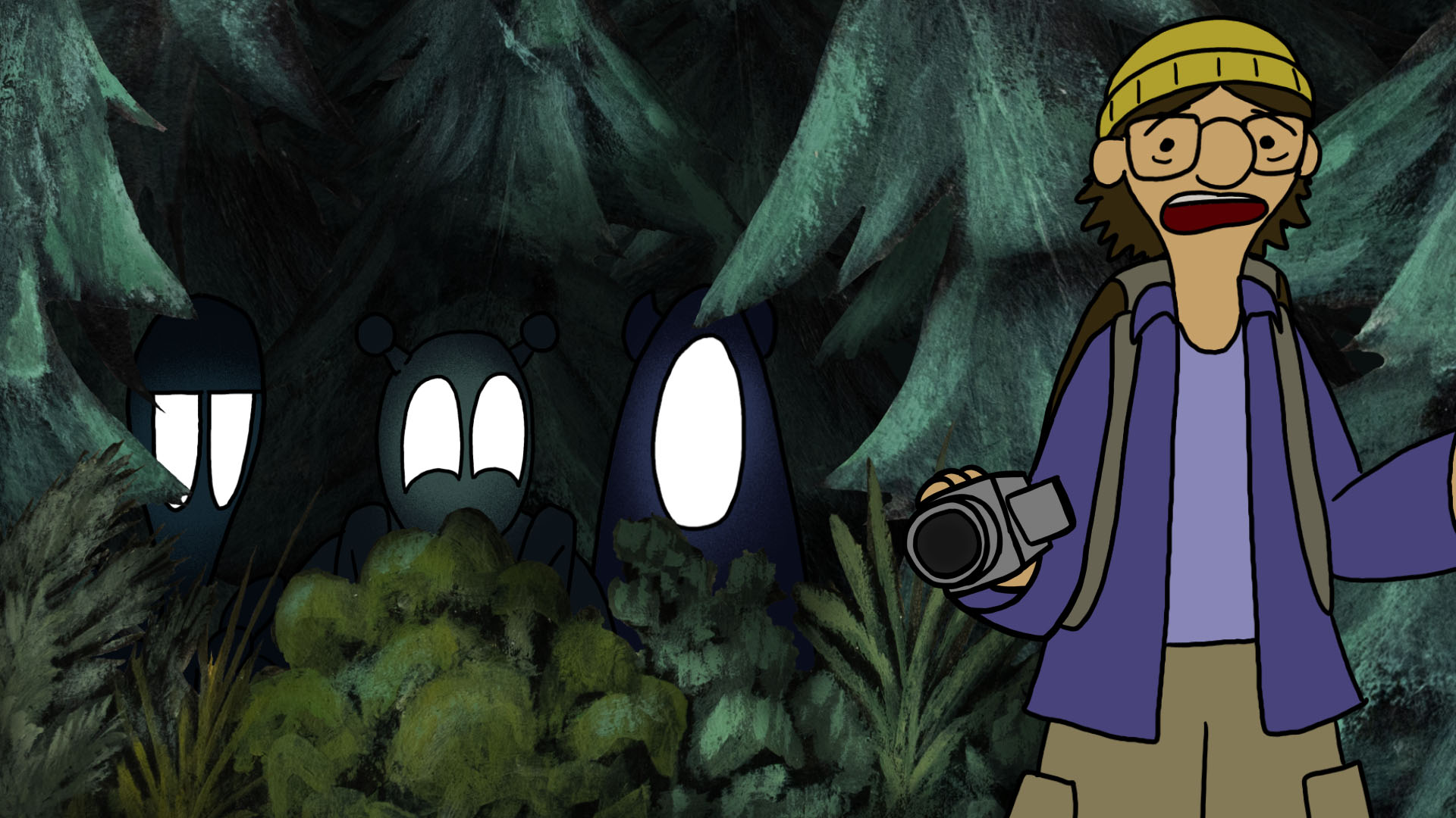 A screenshot from the final film