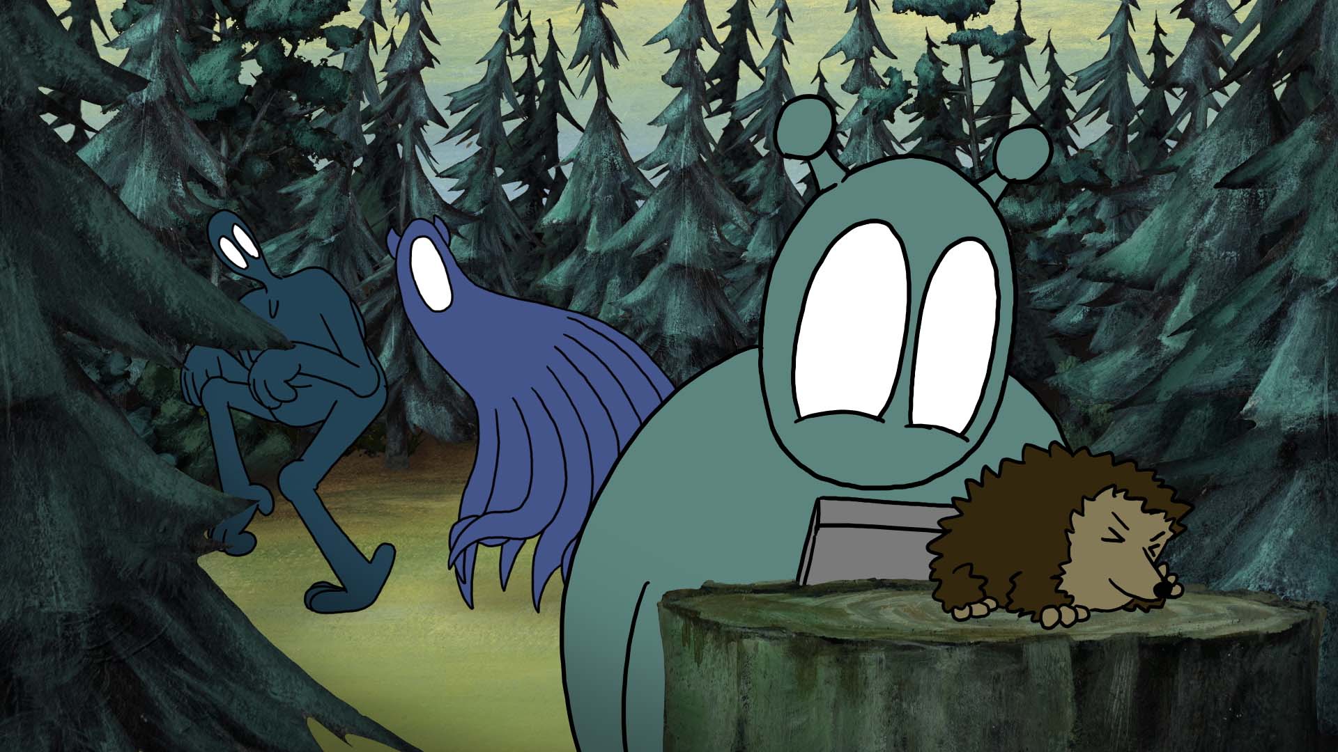 A screenshot from the final film