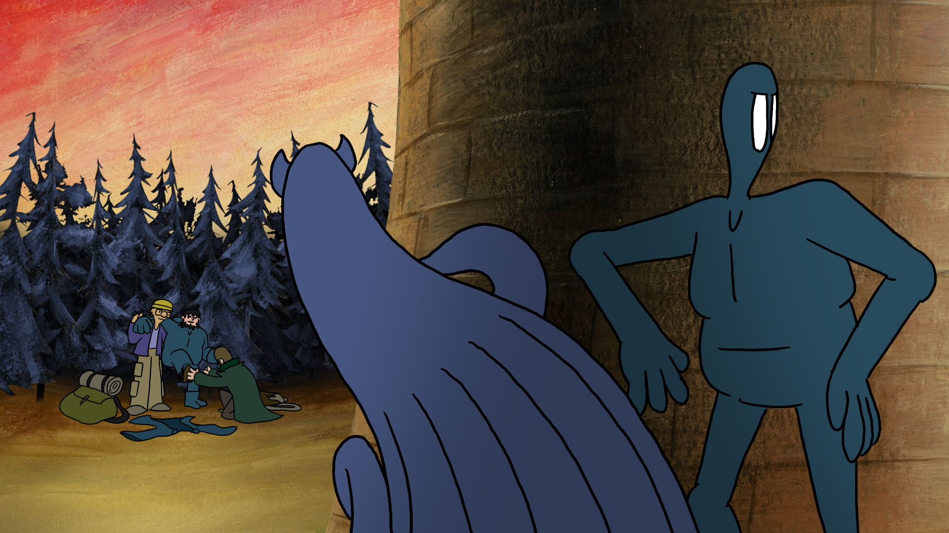 A screenshot from the final film