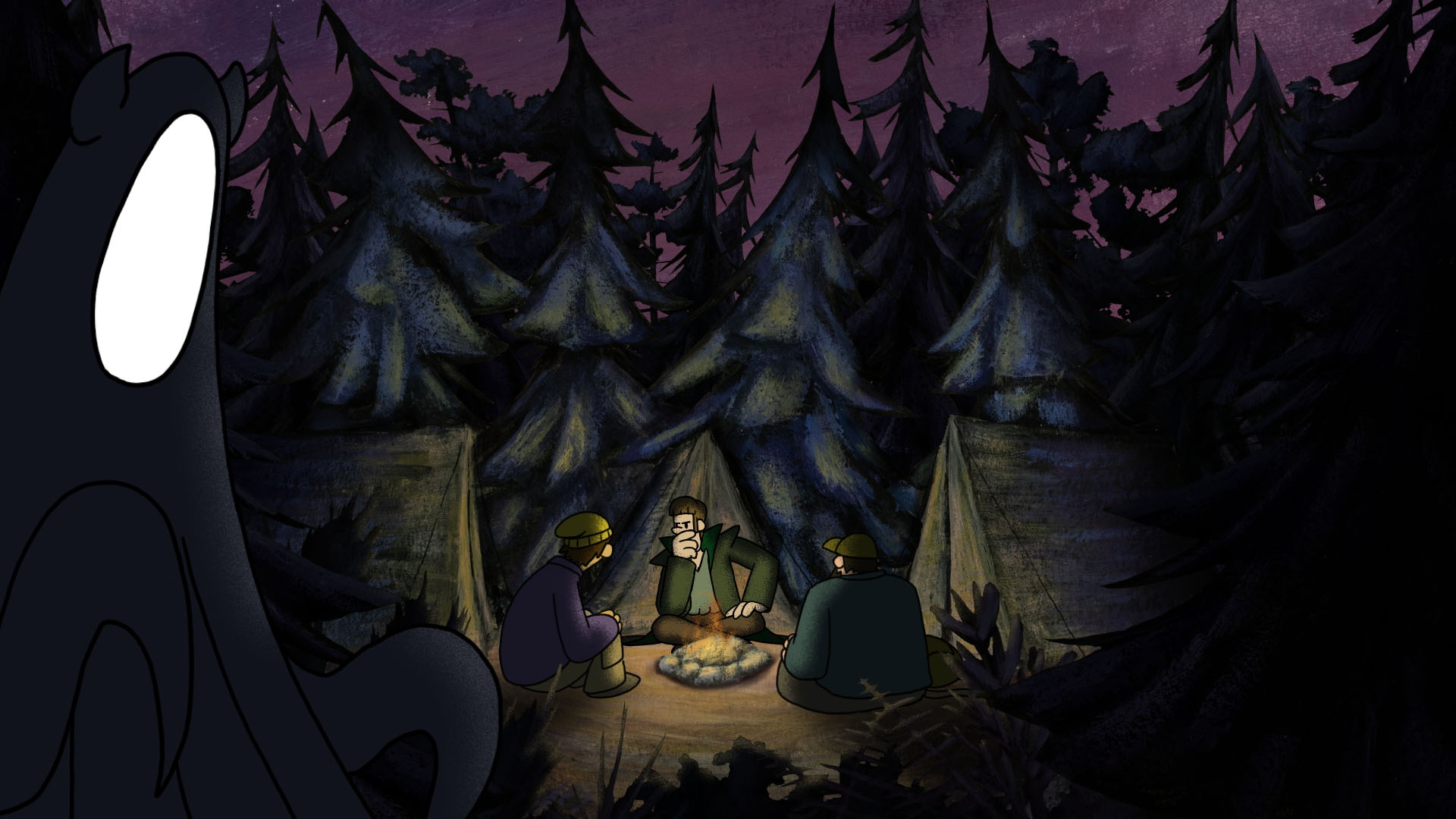 A screenshot from the final film