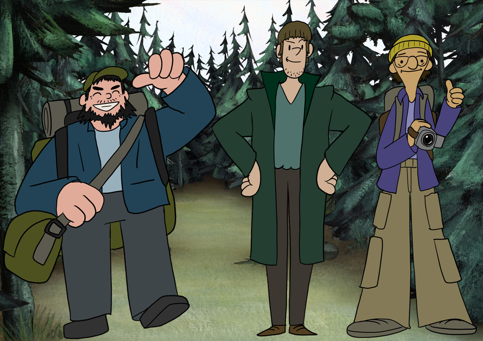 Character Model Lineup of the 3 Human Characters