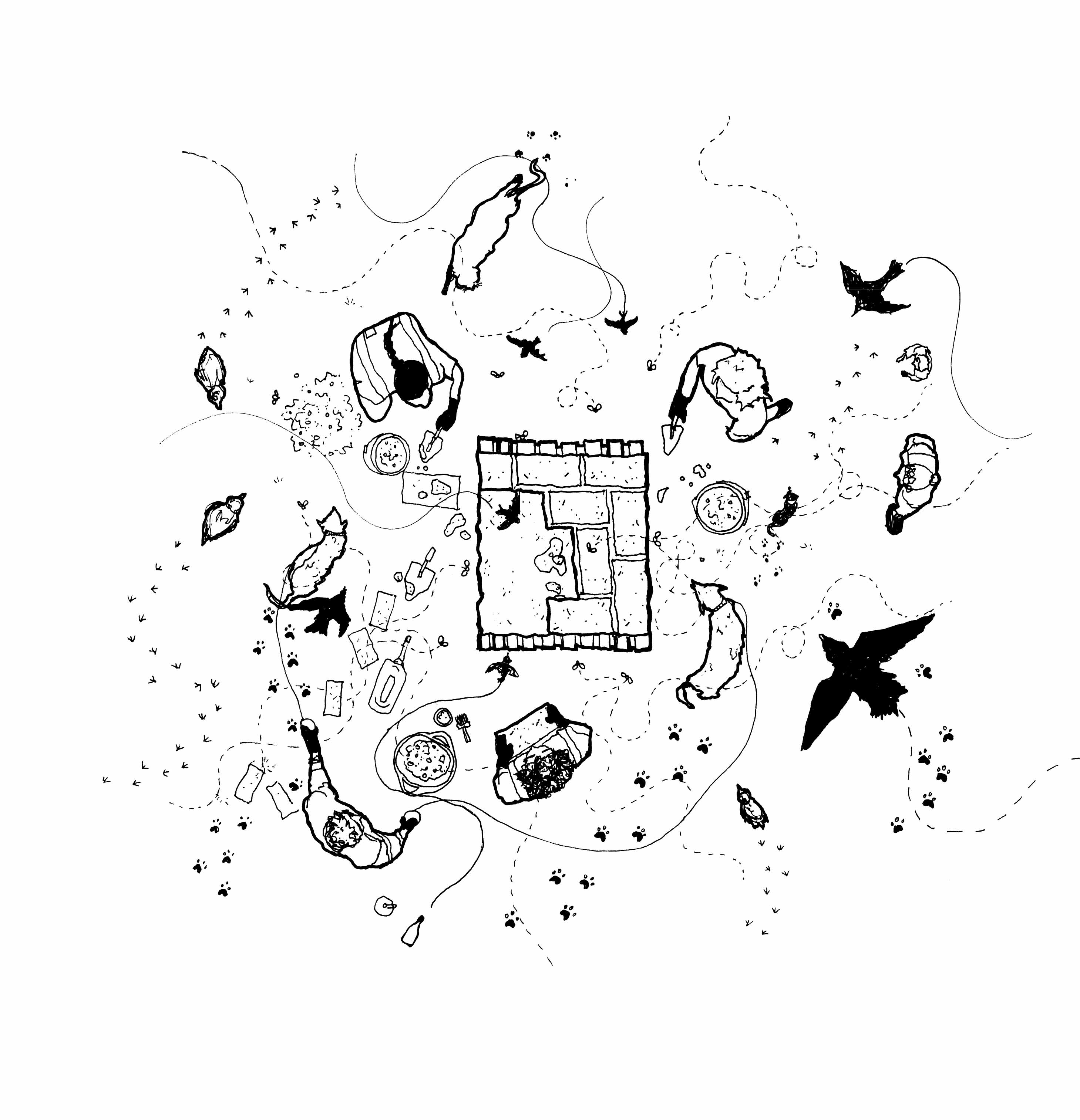 Bird and Bat Habitat Tower Sketch
