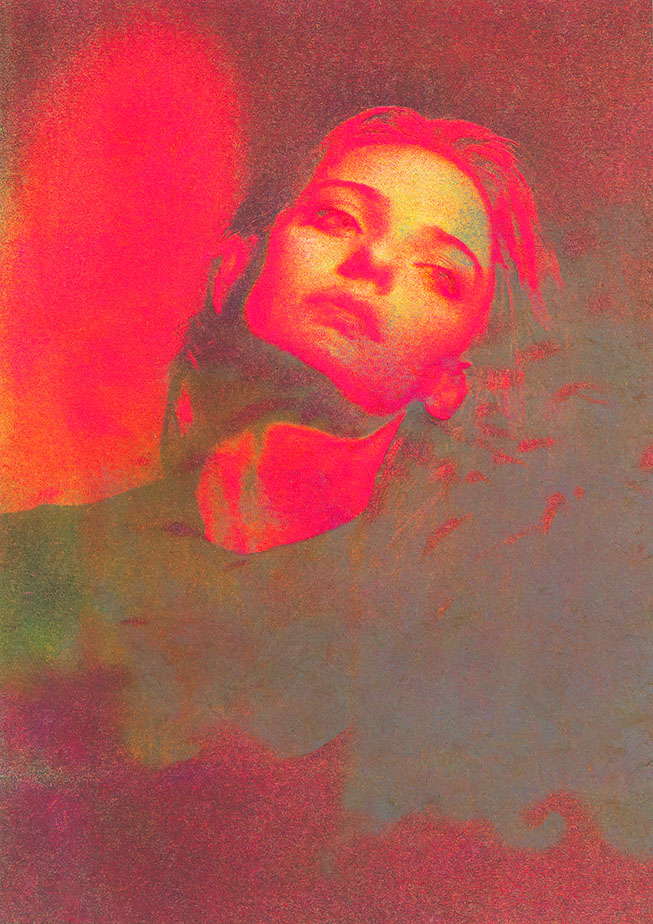 Risograph print by Yousuf Malik