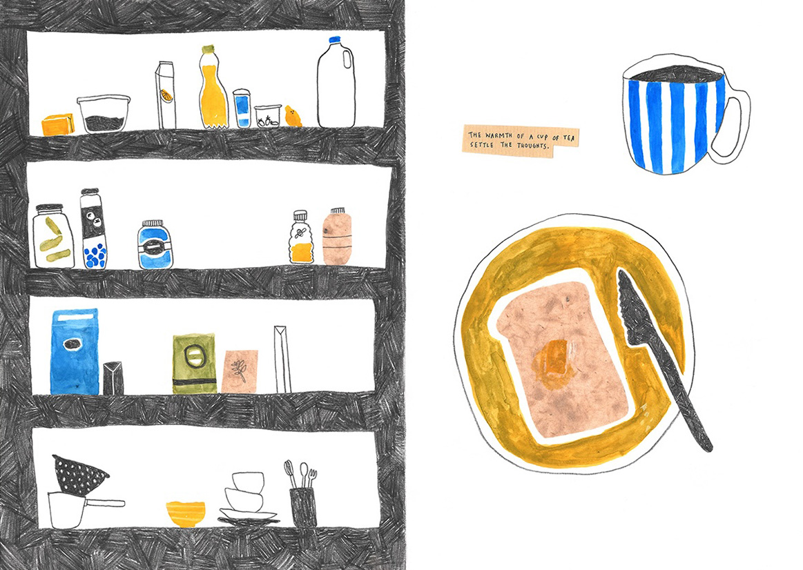 'Feeling Blue' comic spread
