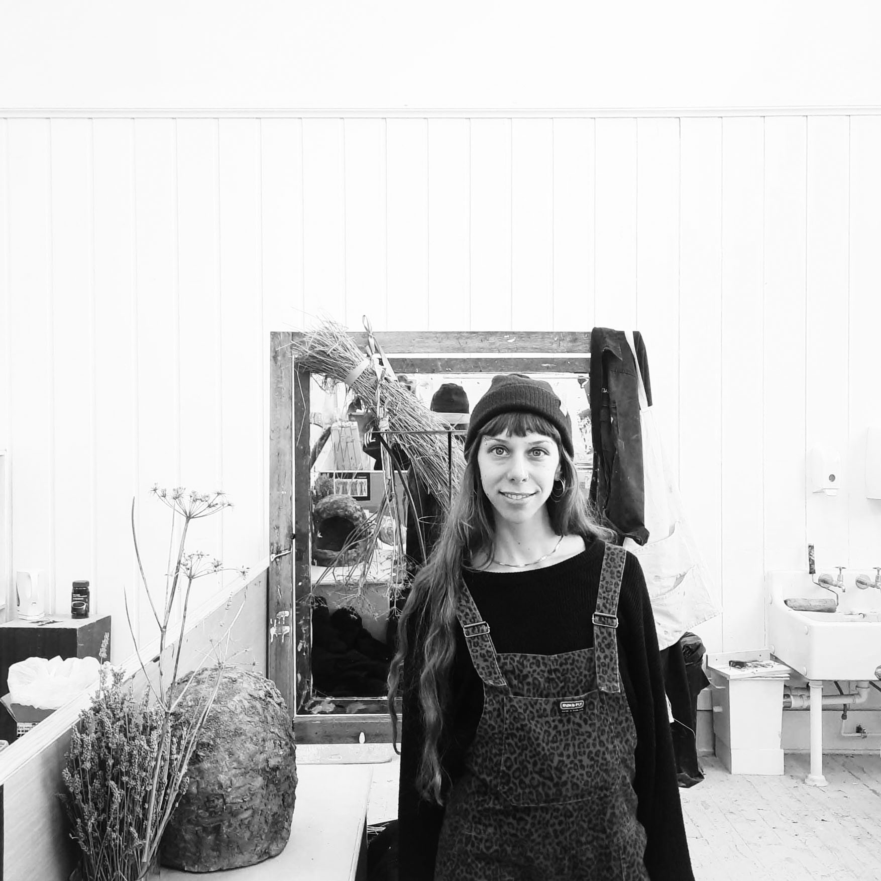 Image of the artist in her studio space.