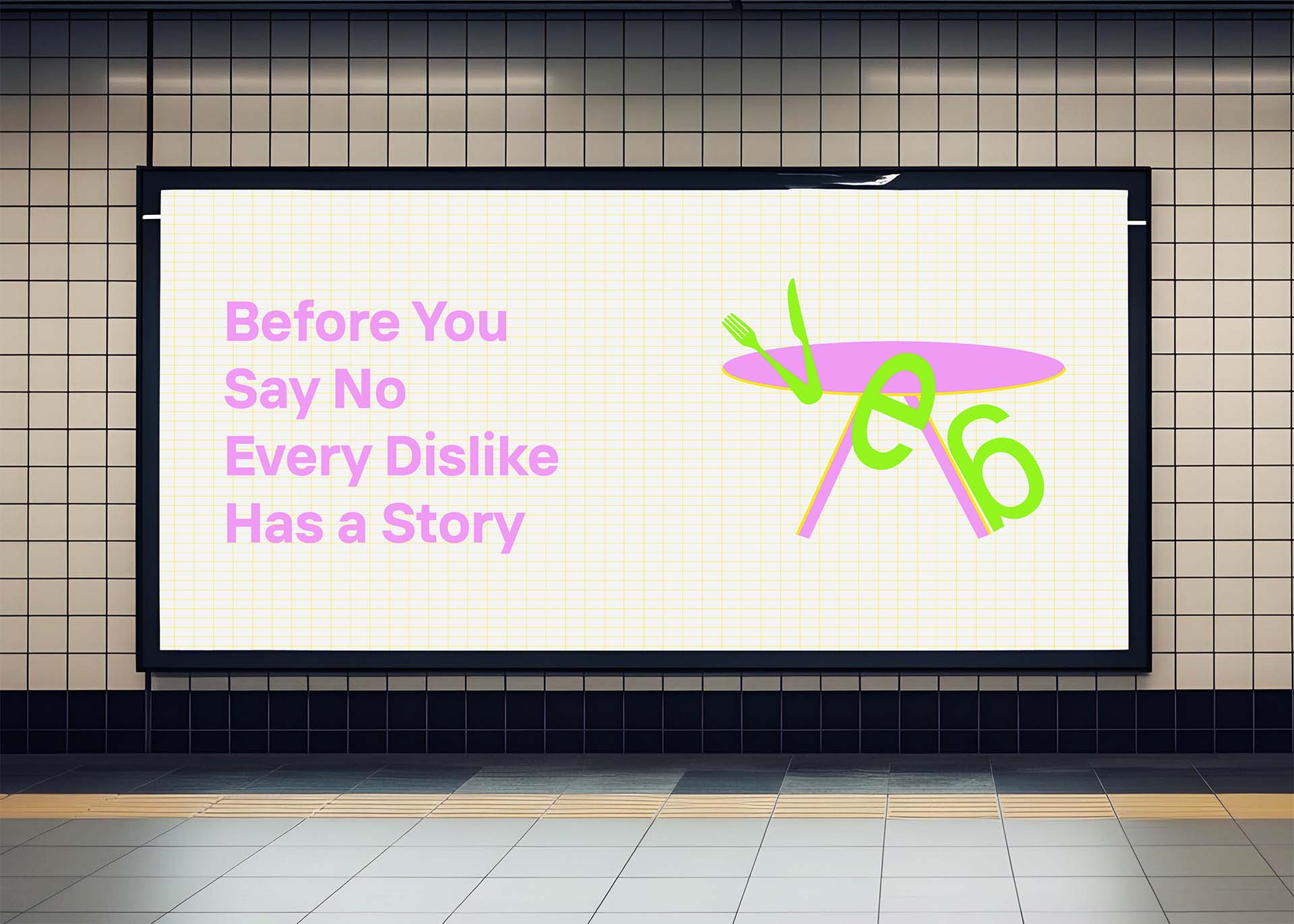 A large billboard displaying the Bring Veg Back campaign message