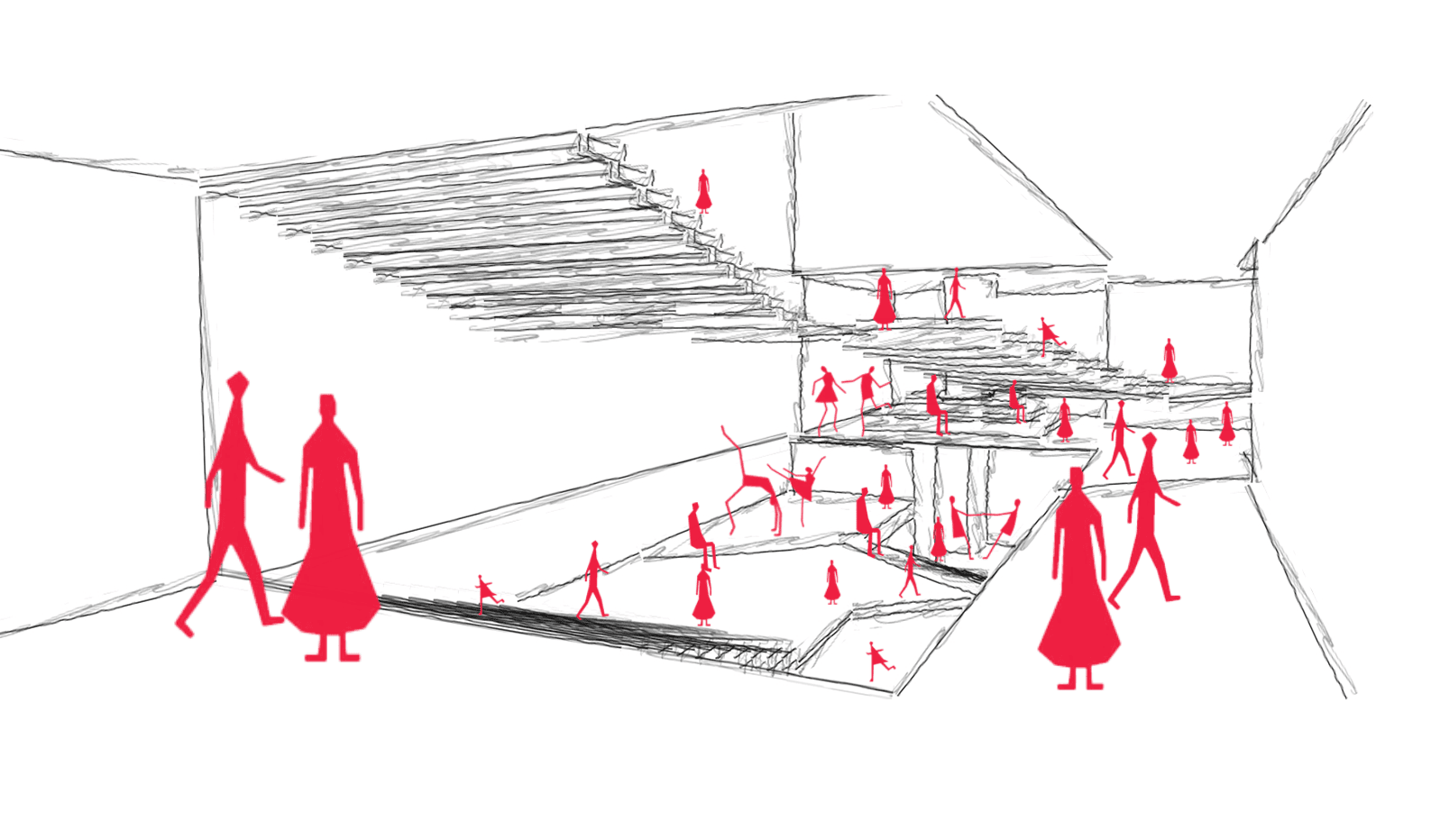 Connecting interiors sketch