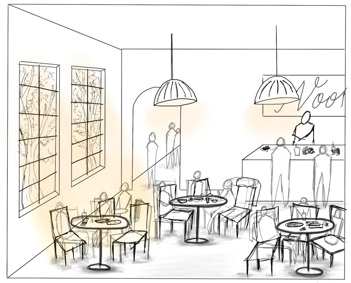 Ephemeral interiors sketch
