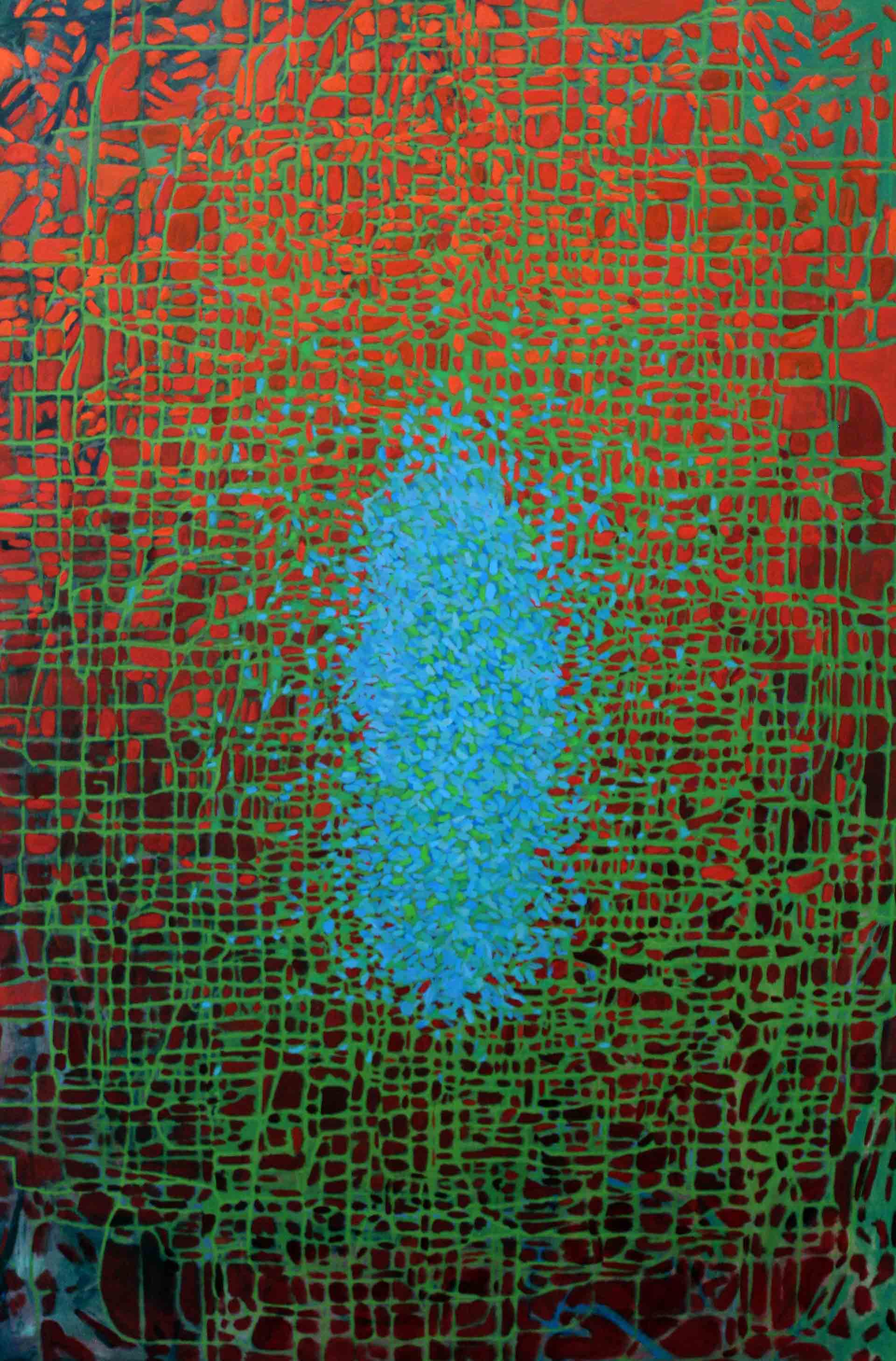 Ecosystem, oil on canvas, 150x100 cm, 2023, Remi Jablecki