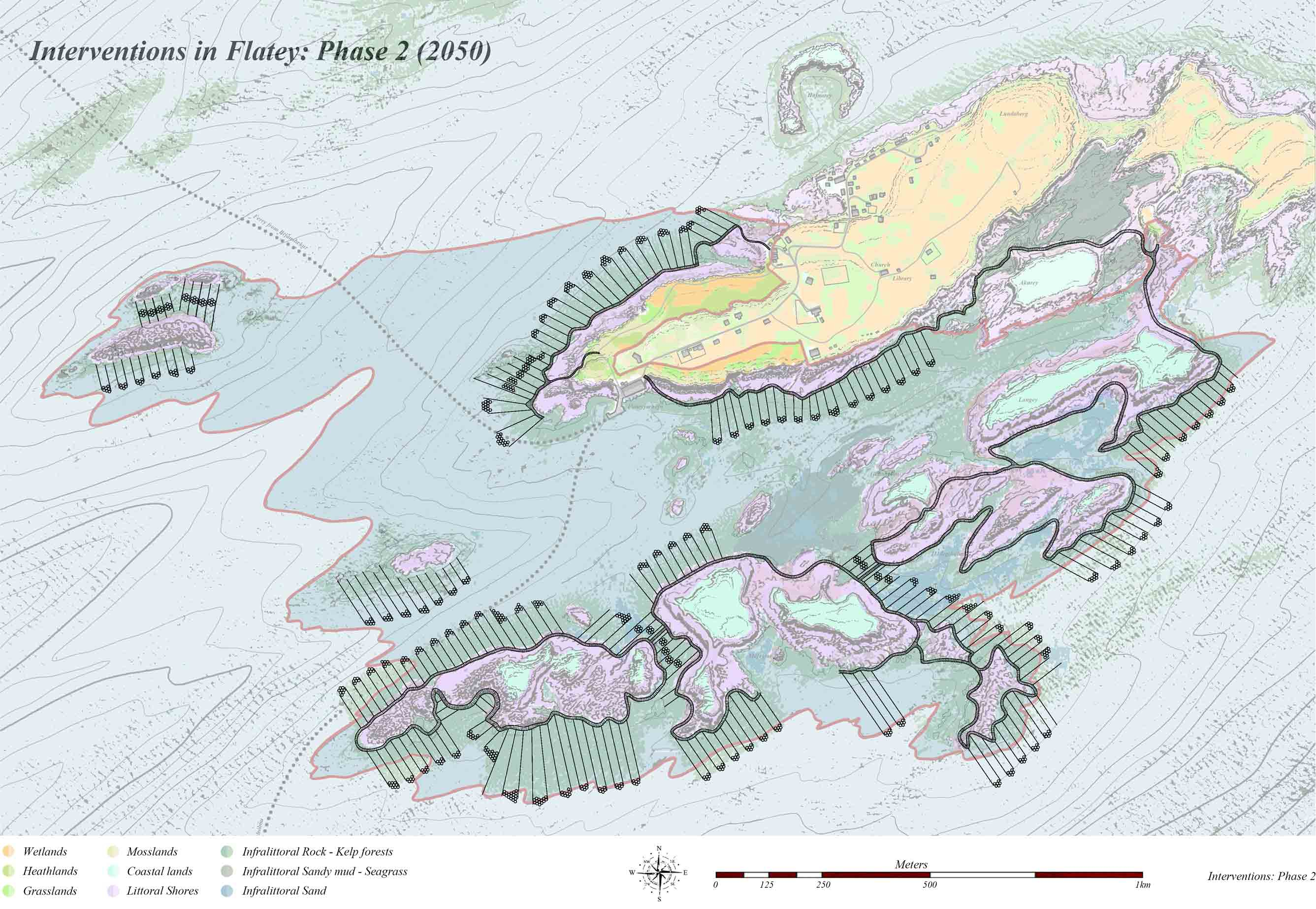 Coastal Reinforcement System in Flatey - 2050