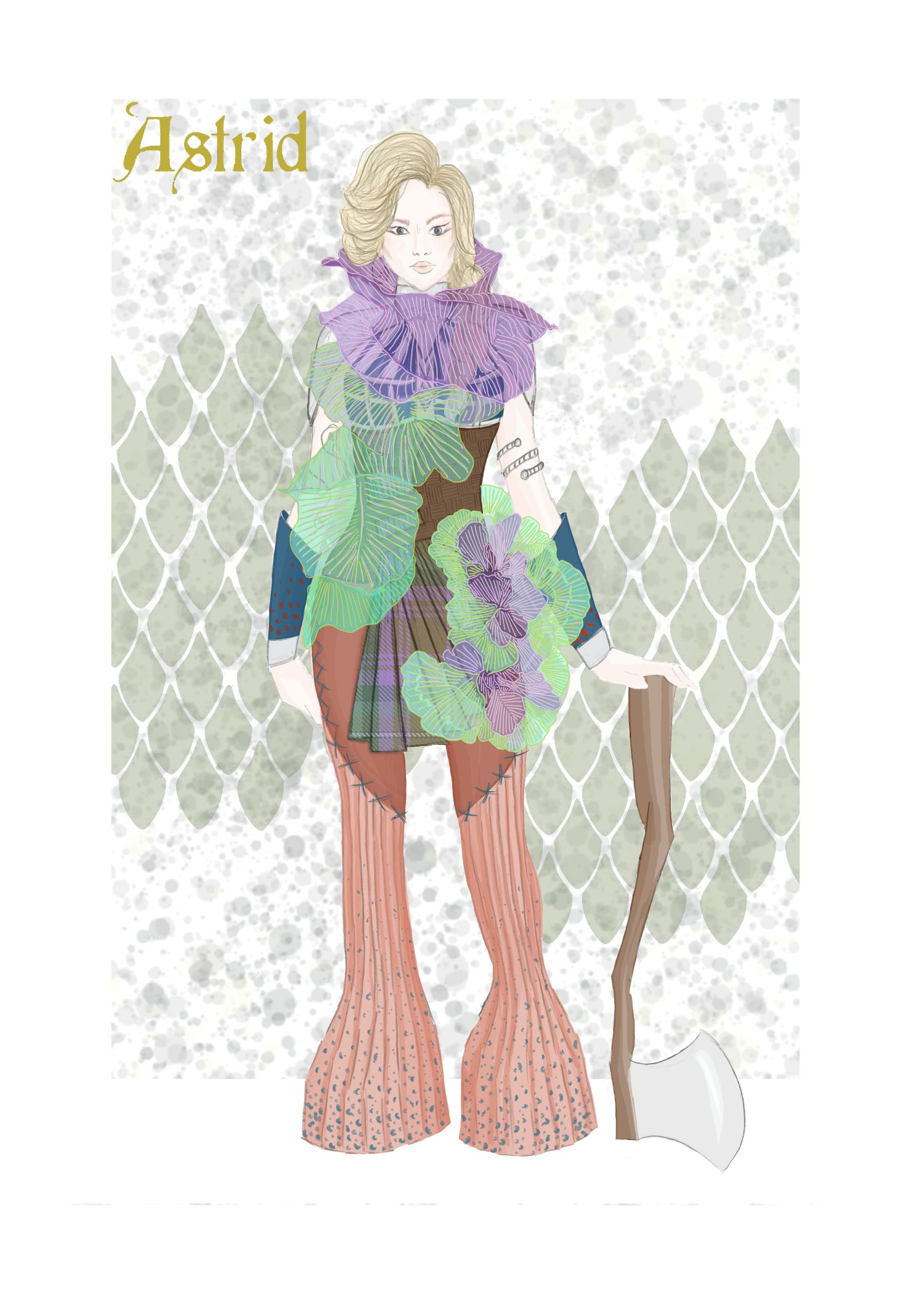 Illustration of Astrid from How to Train Your Dragon