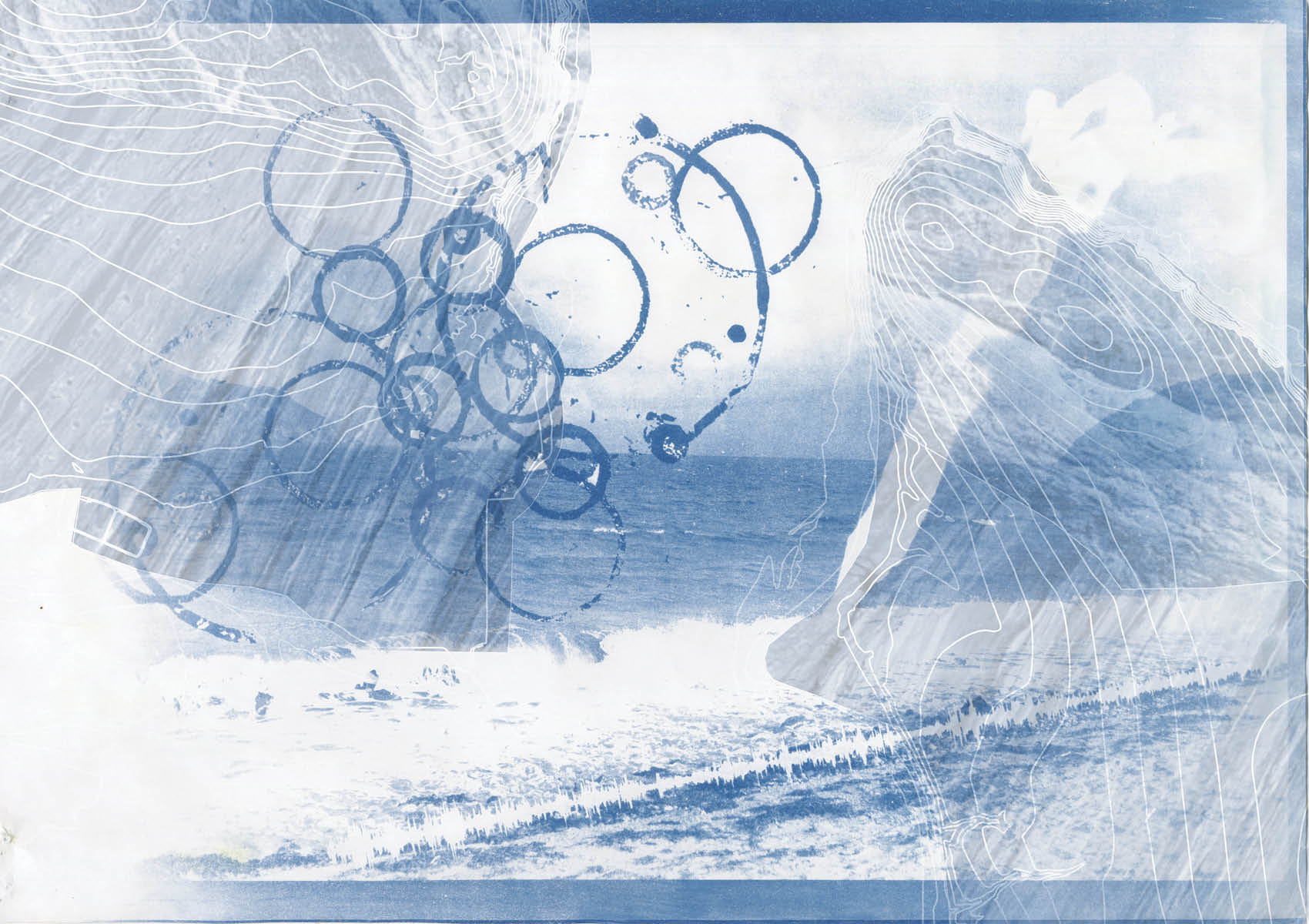 Cyanotype collage of Cromarty Links