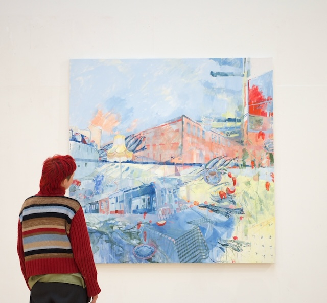 (painting view) August, 2025, Acrylic on canvas, 2m x 2 m