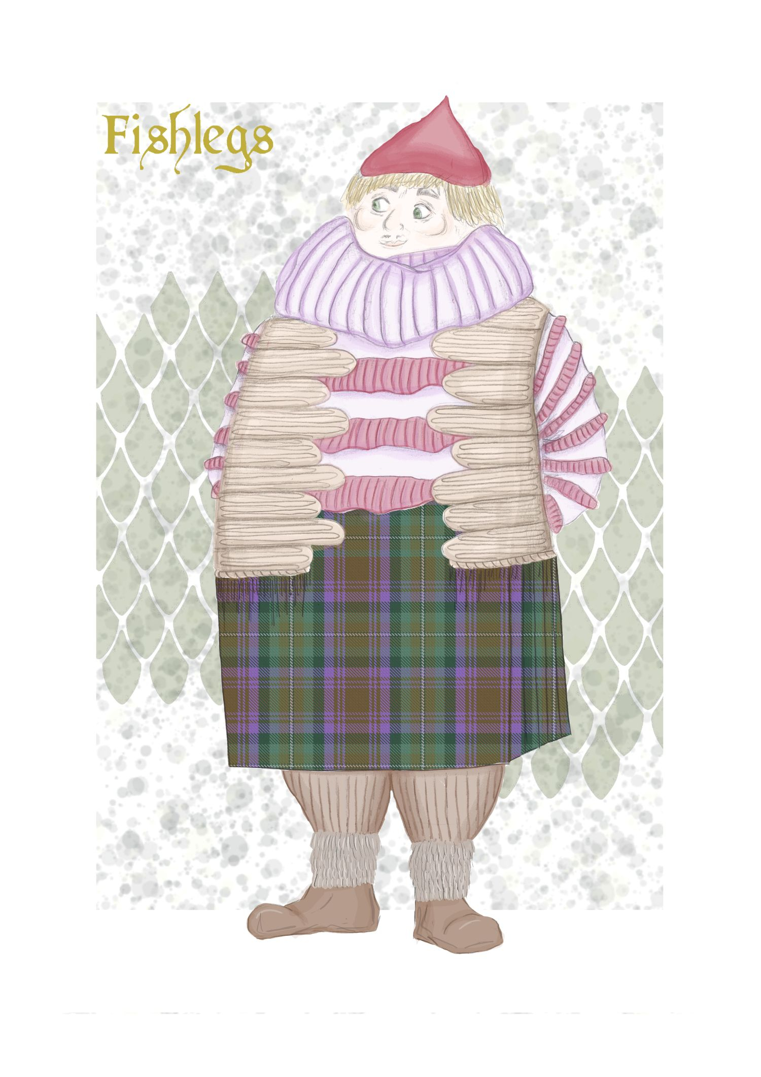 Illustration of Fishlegs from How to Train Your Dragon