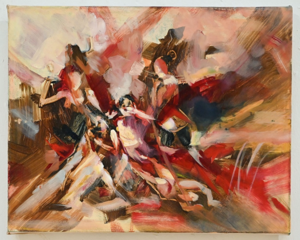 Abstract brush strokes in flesh colours