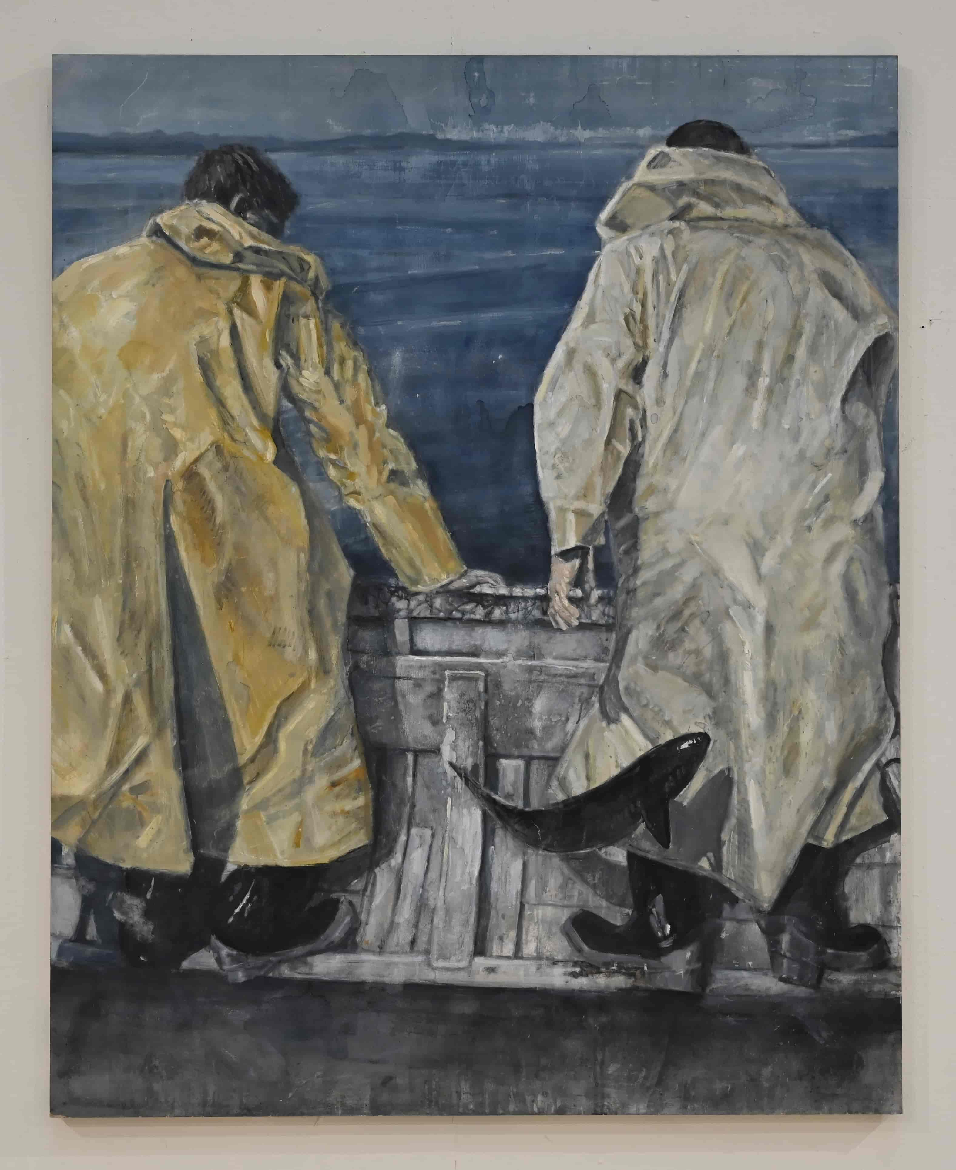 Fish out of Water, oil on board, 120cm x 150cm