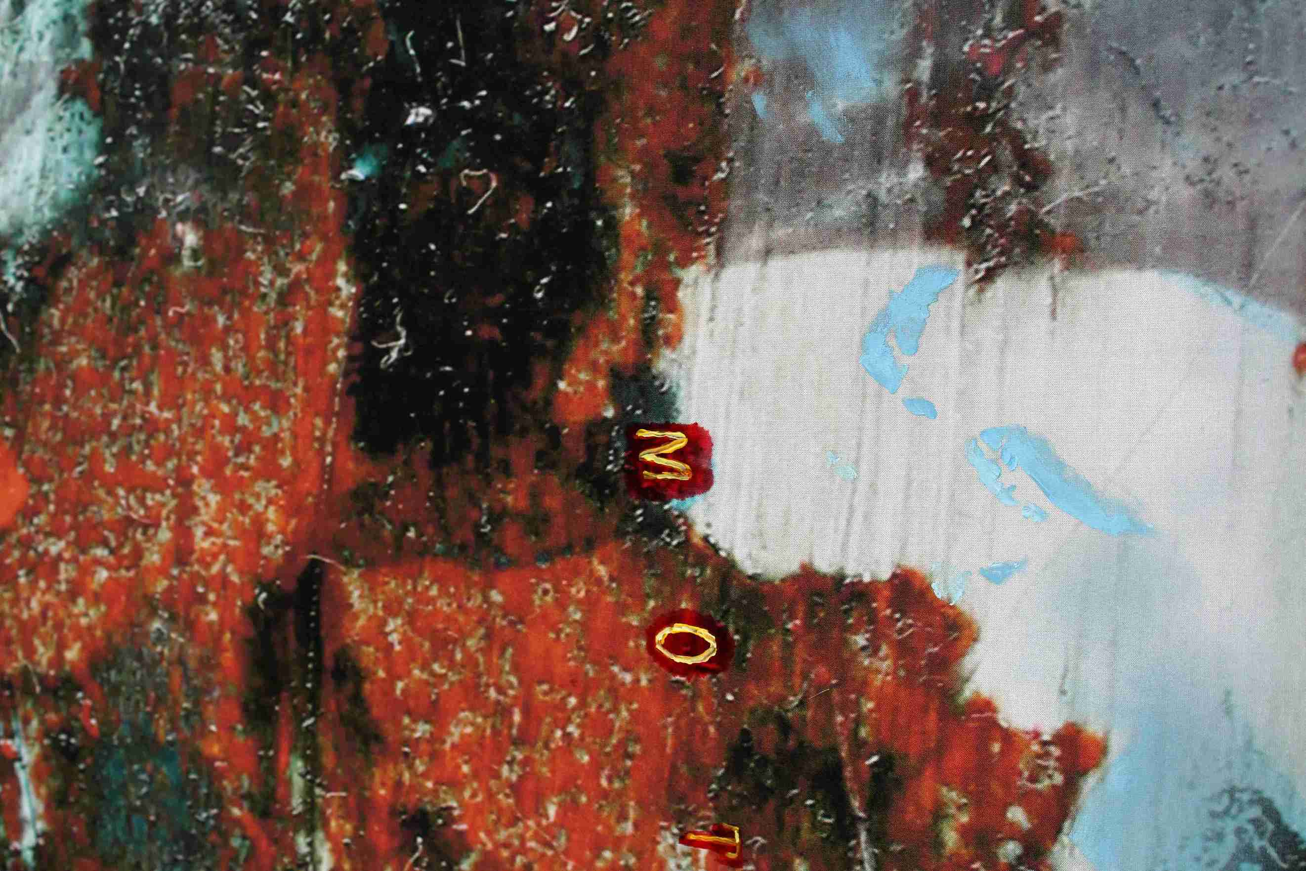 Detail shot of painting