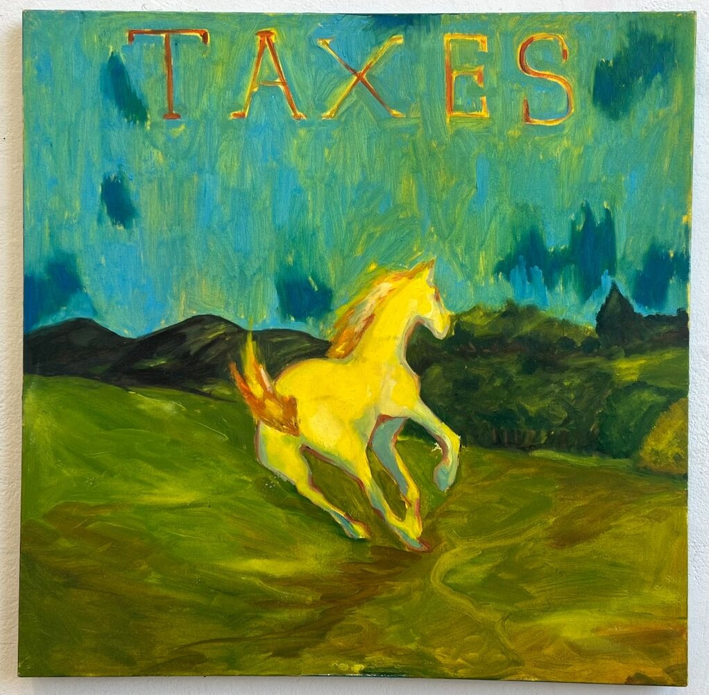 Texas, oil on calico, 57 x 57 cm