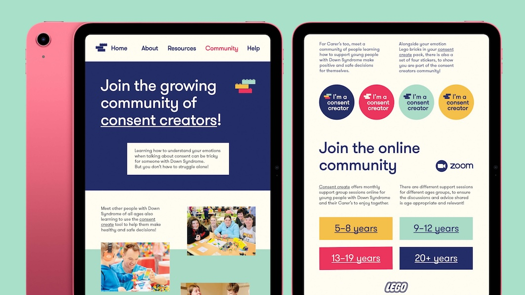 Consent create website spreads