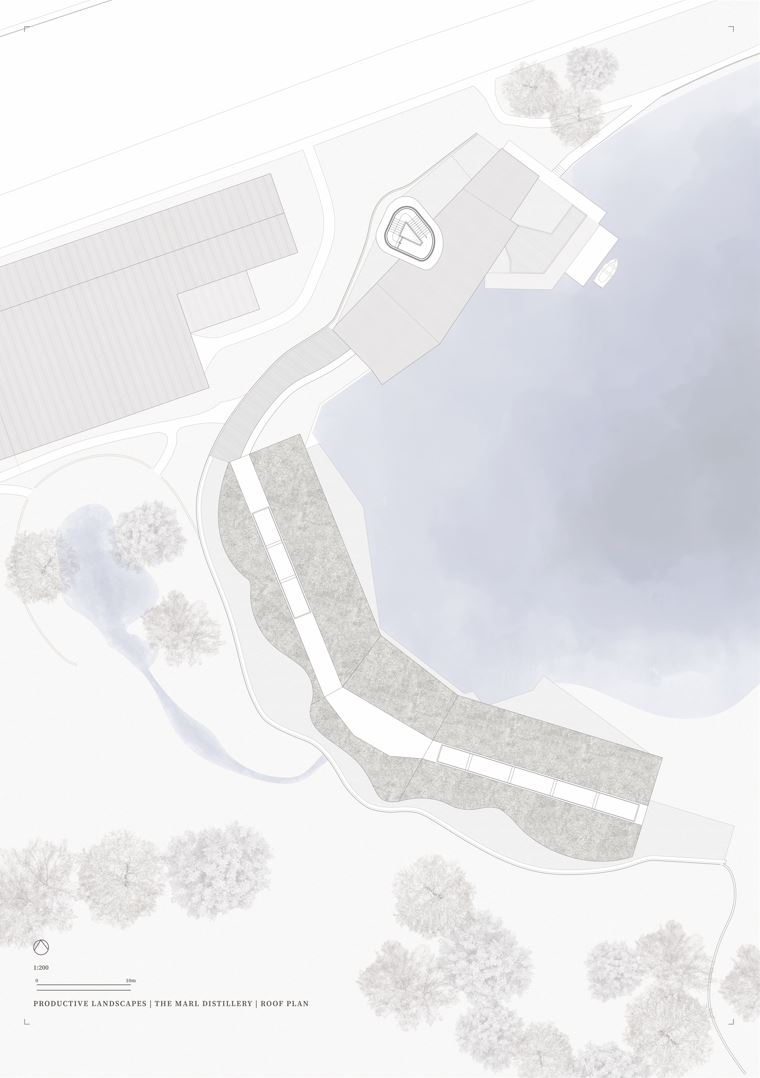 Roof Plan of Distillery and Visitor Centre