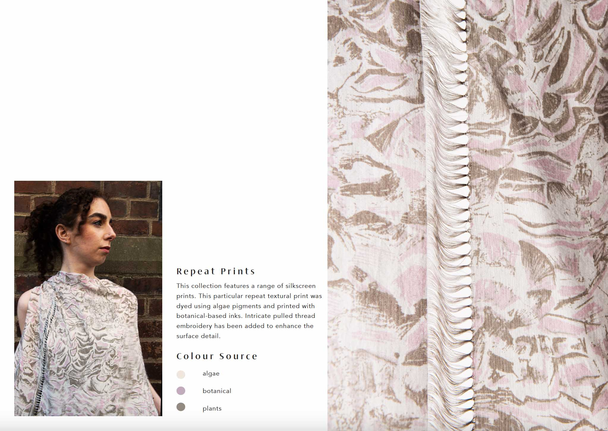 repeat print and pulled thread work