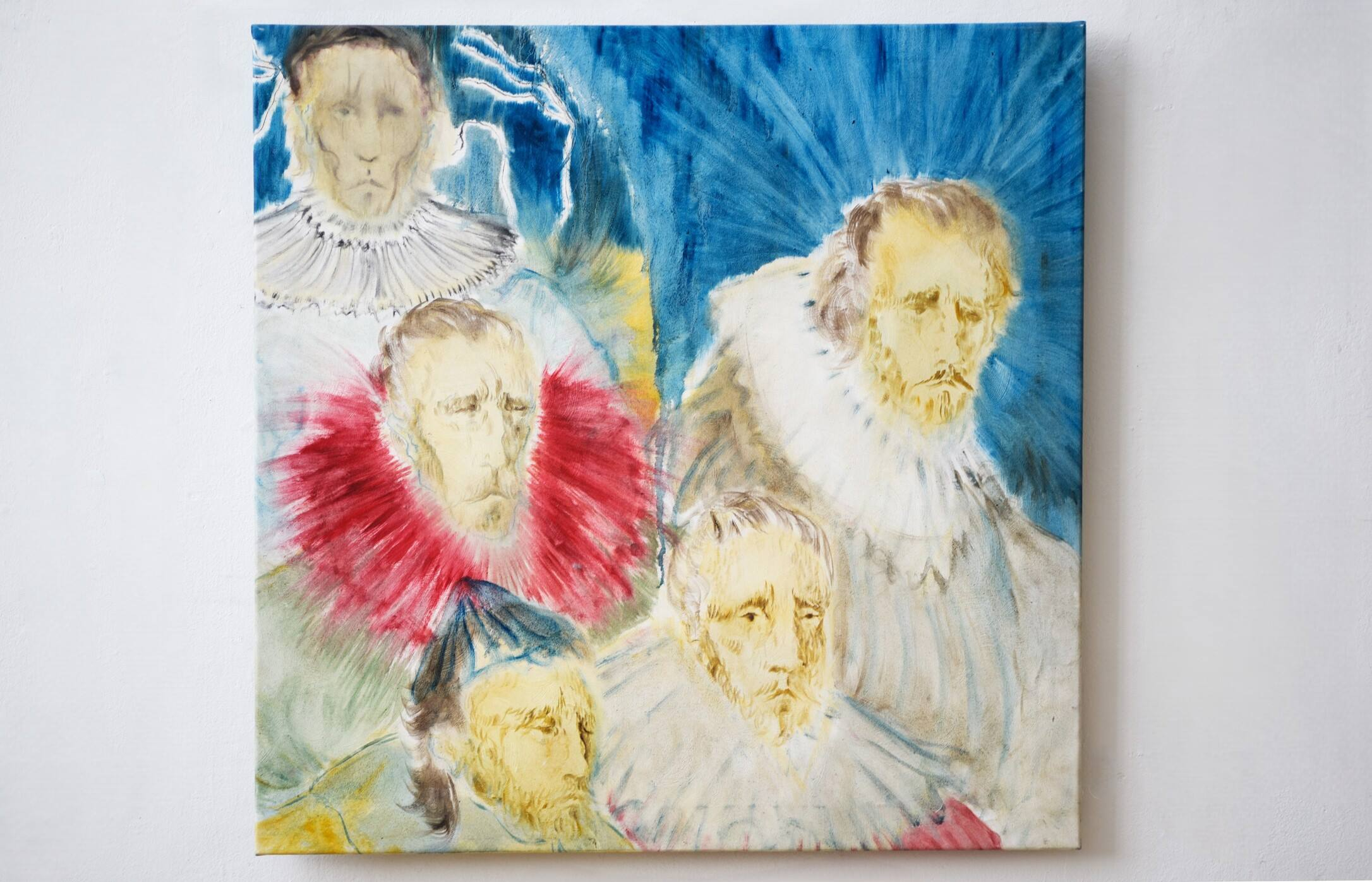 'The Anatomy Lesson', Oil Paint and Charcoal on Calico, 91cm x 91cm, 2024, Image: Alex Howey