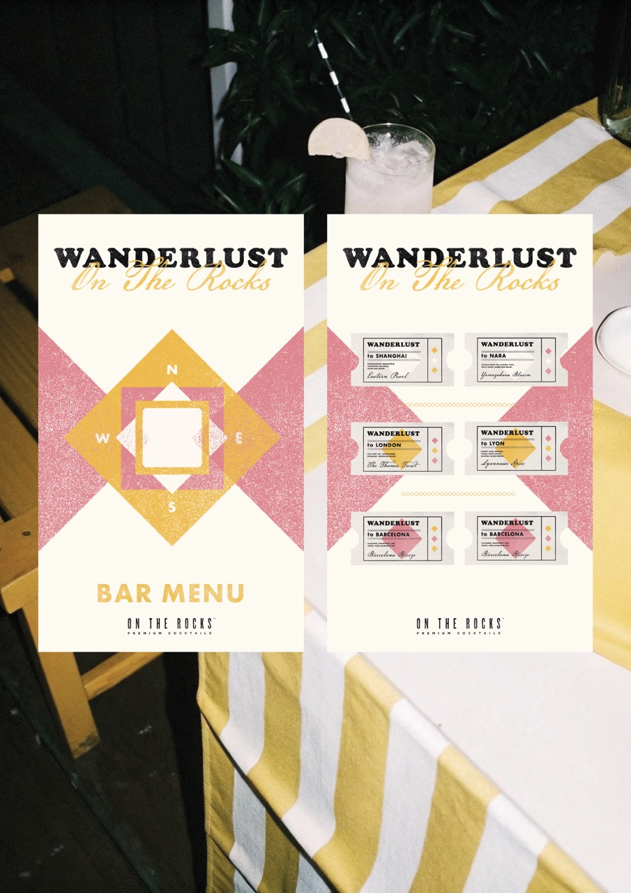 Wanderlust Pop-up Bar Menu