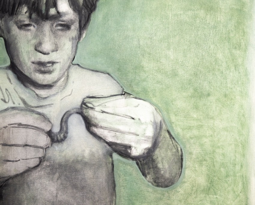 (Detail) Celtic and Rhizomes, oil on canvas, 100x160cm