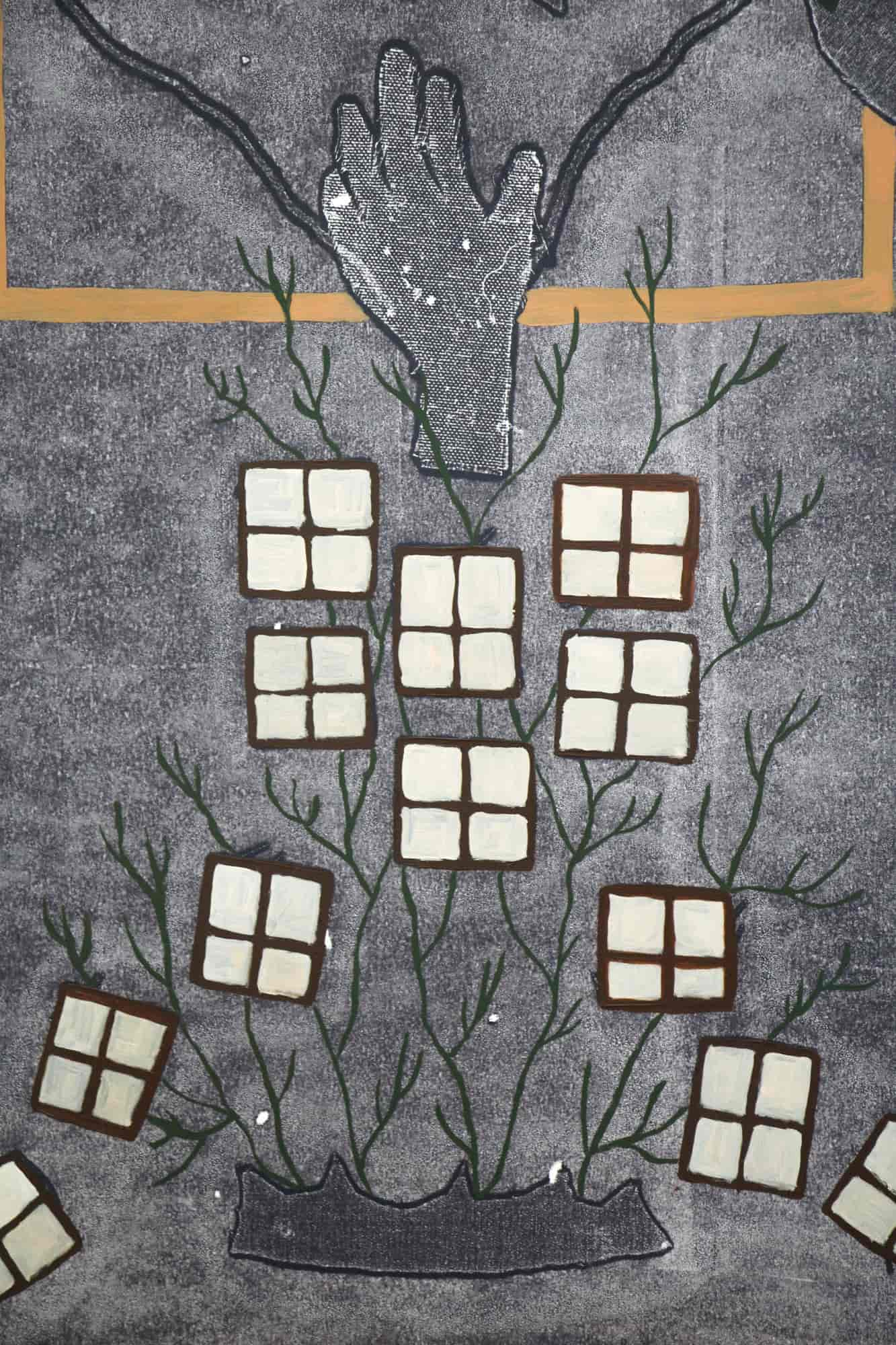 detail of purple print