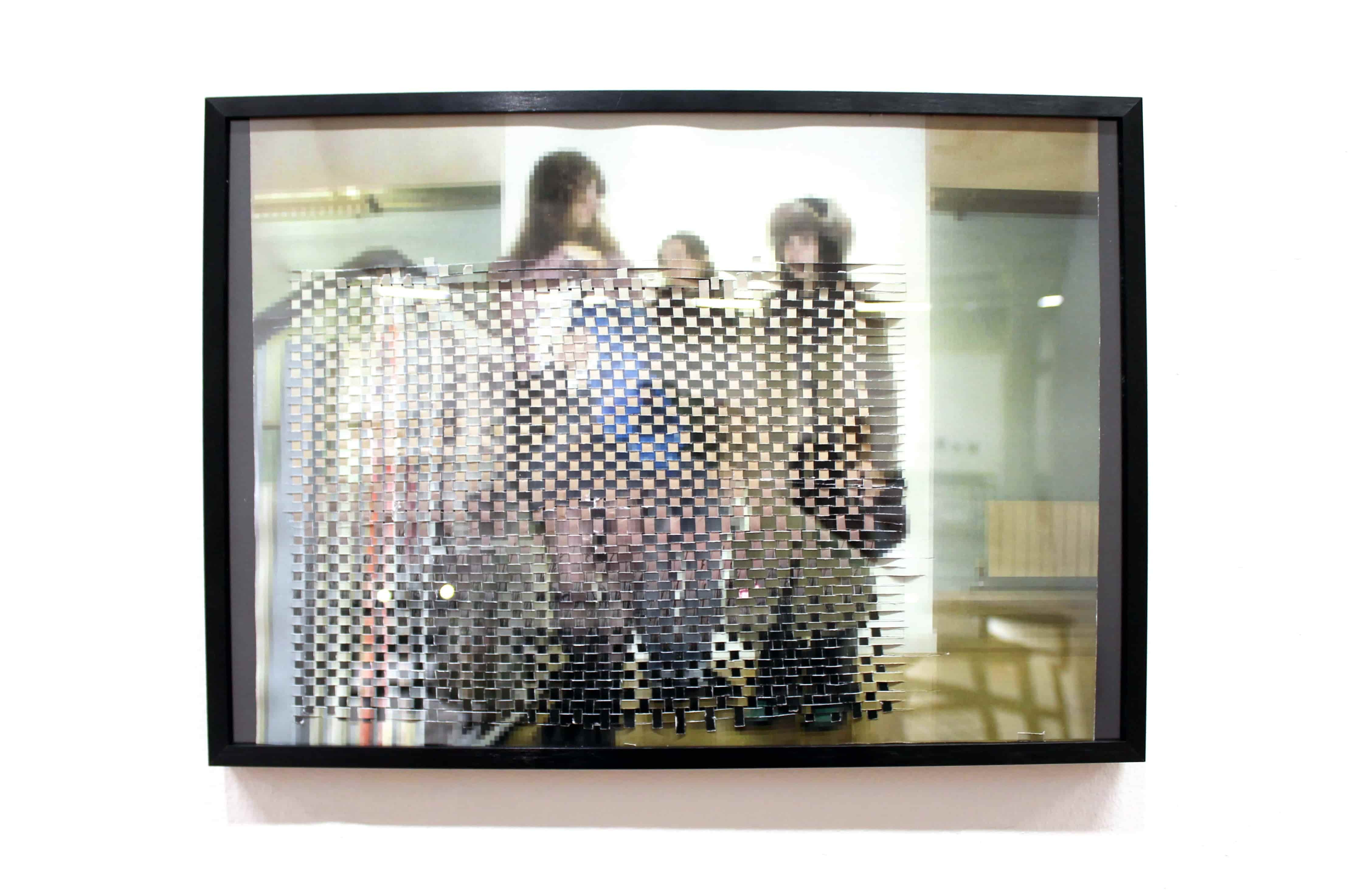 parts of glasgow and florida, October 2024, 38.7 x 28.8 cm, woven images on paper, presented in black frame.