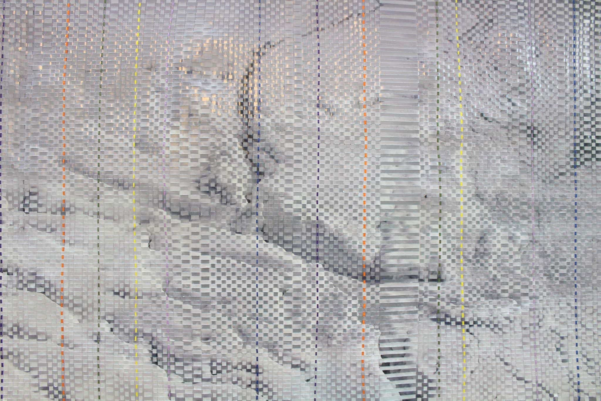 'Niagara', details, 88 x 59.3 cm, woven inkjet prints on satin paper with coloured card, April 2025.