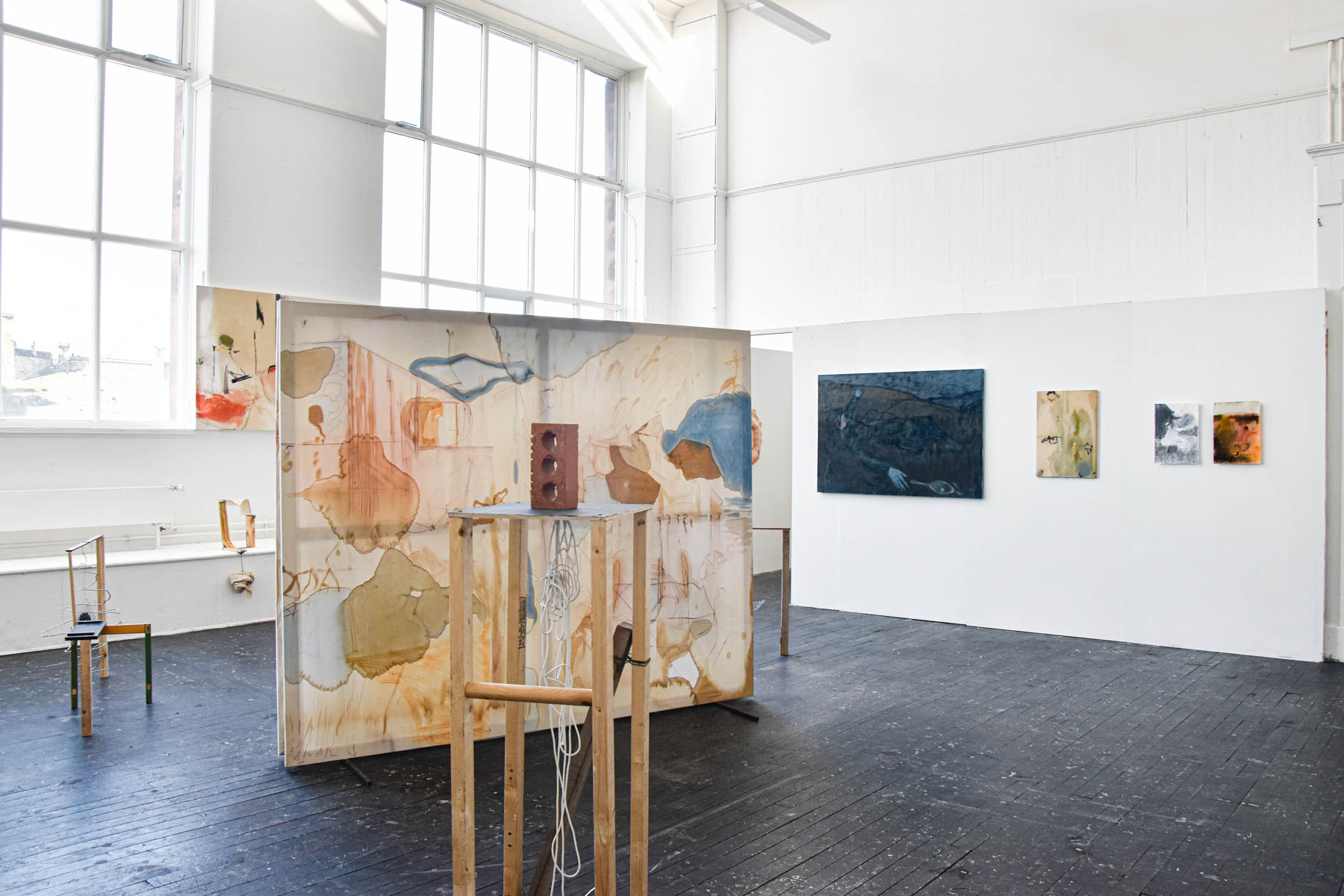 Graduate Show installation from centre of the room