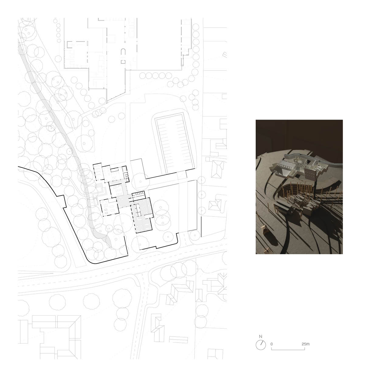Gatehouse site plan, drawn 1:500