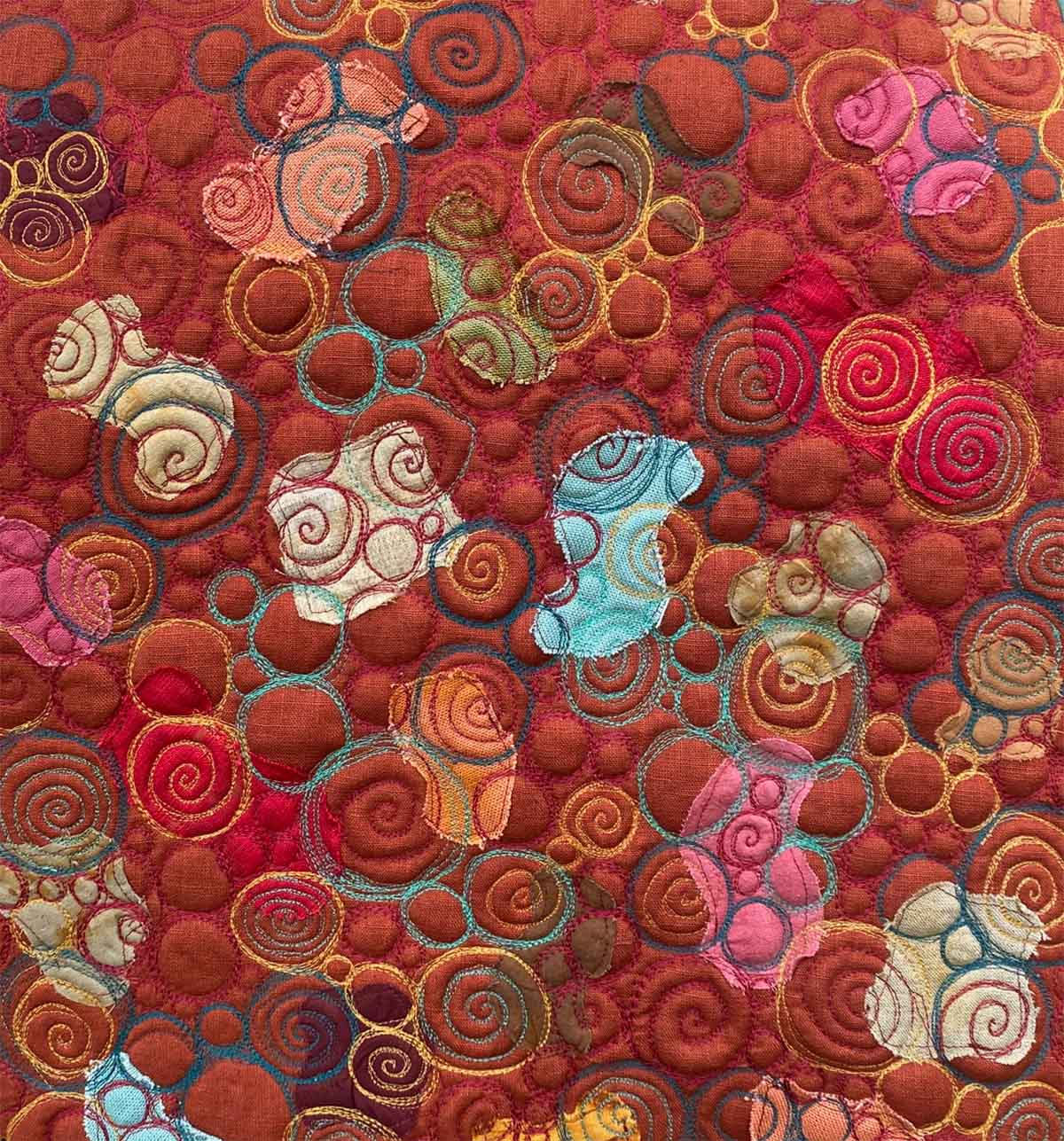 Close up of embroidery on Louis' costume from Castle in the Sky