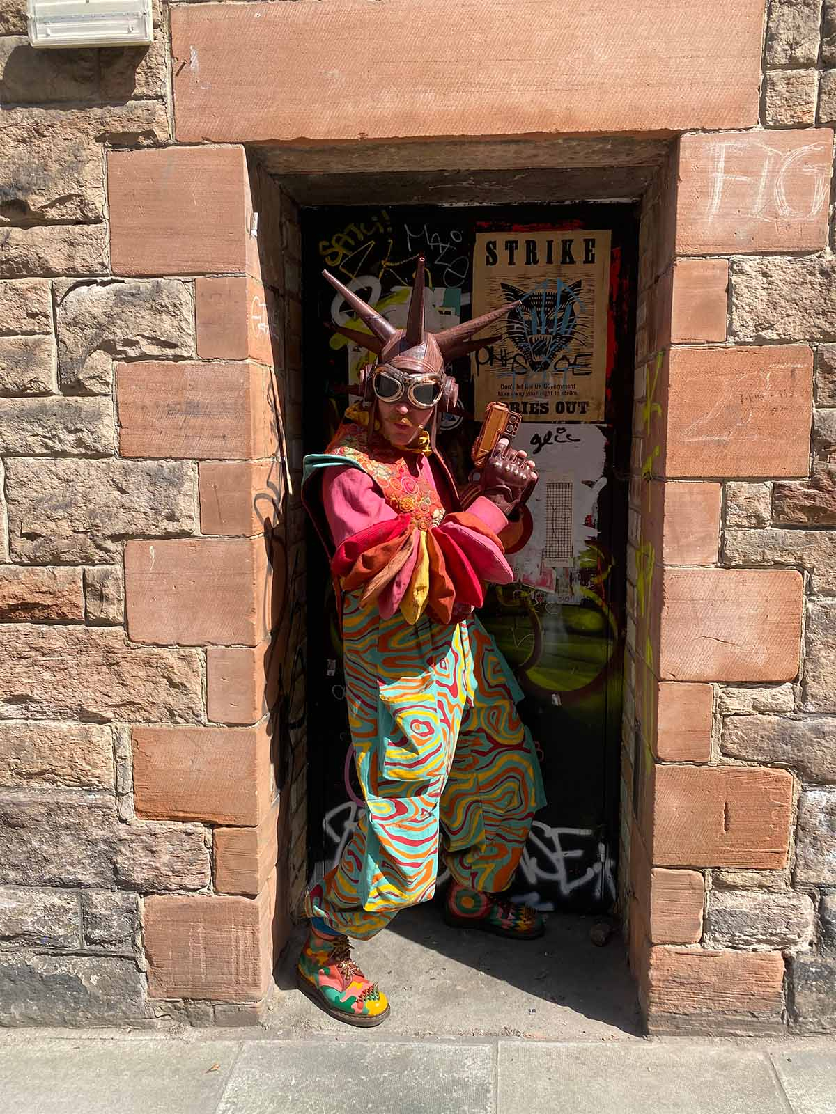 Side view of Louis' costume from Castle in the Sky