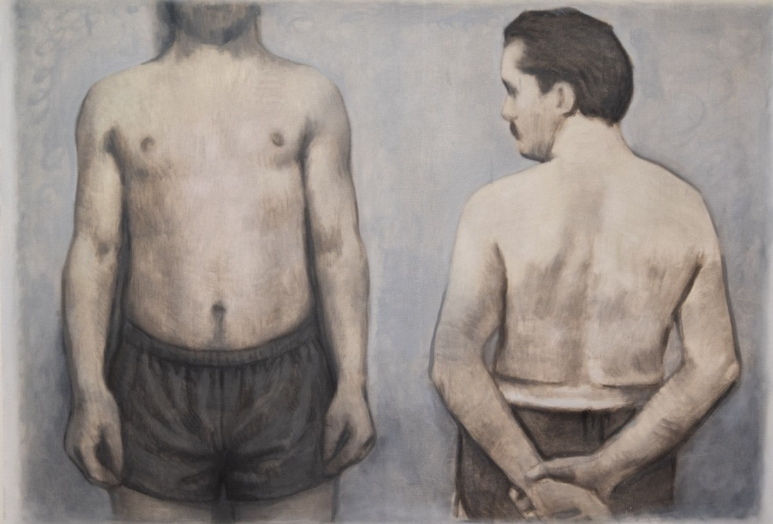 (Cropped) The Tattooed Ultra Runner Scott Jurek Talked About, oil on canvas, 100x160cm