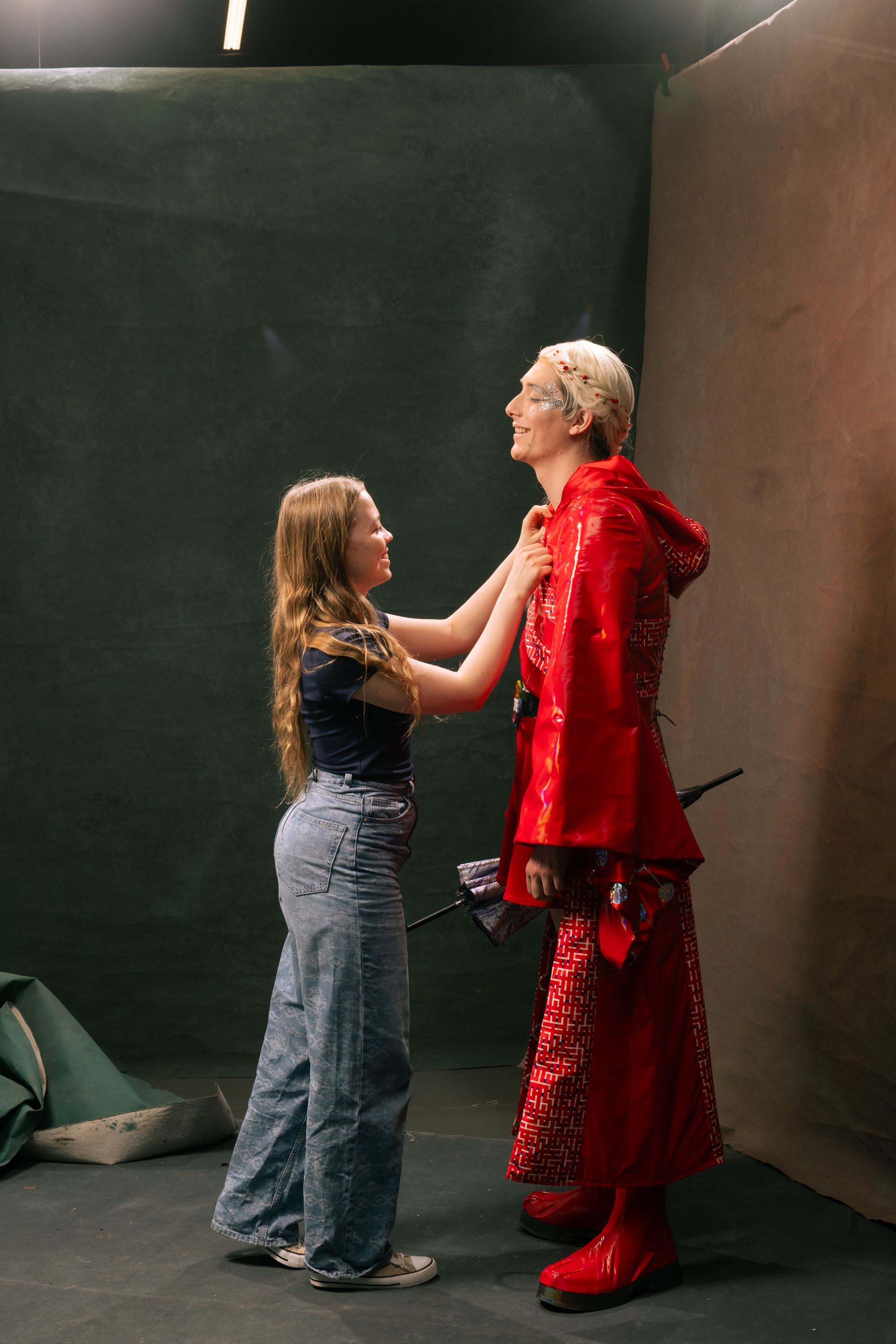 Myself fixing part of Lup's costume