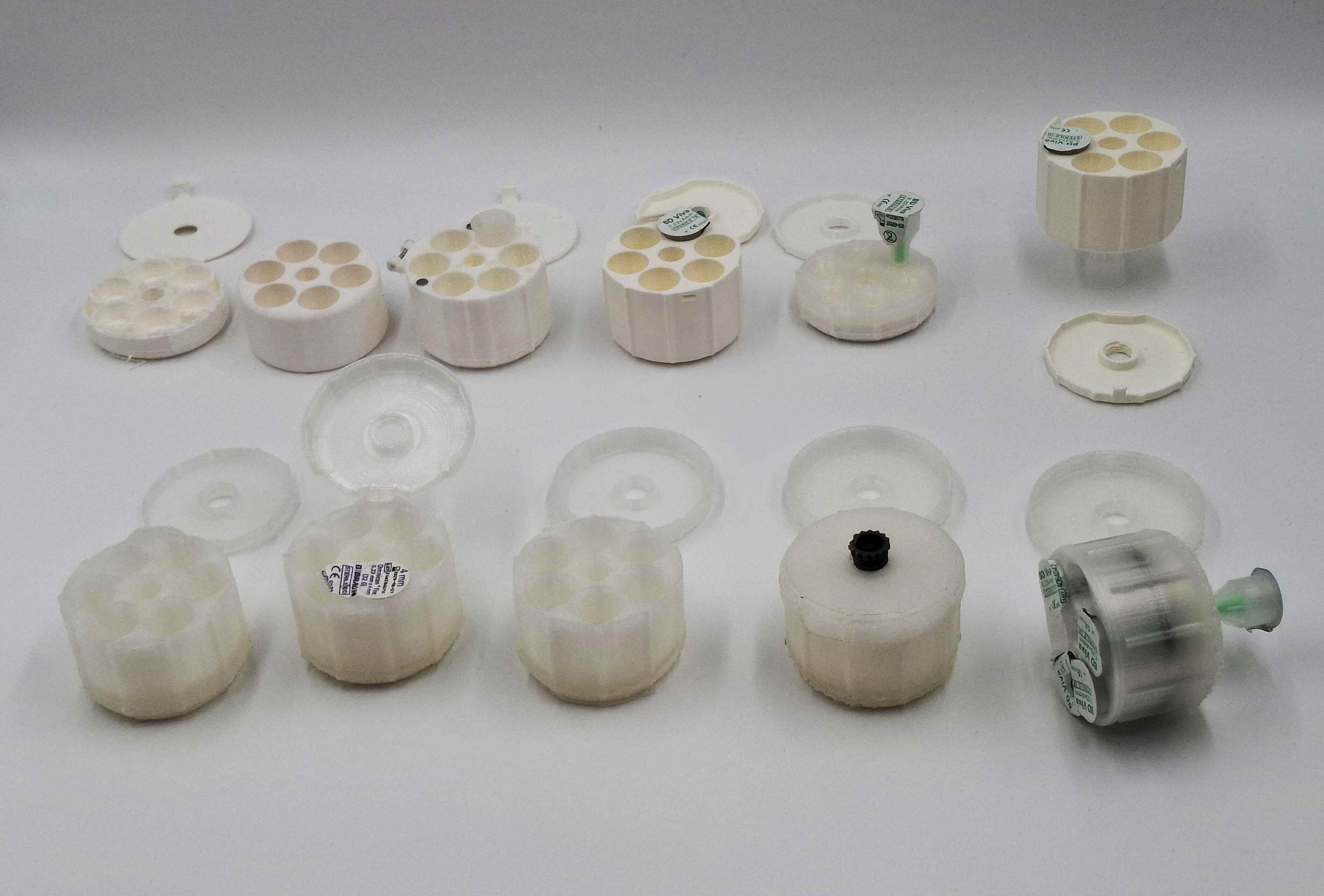 Collection of 3D printed development of Hylow's parts