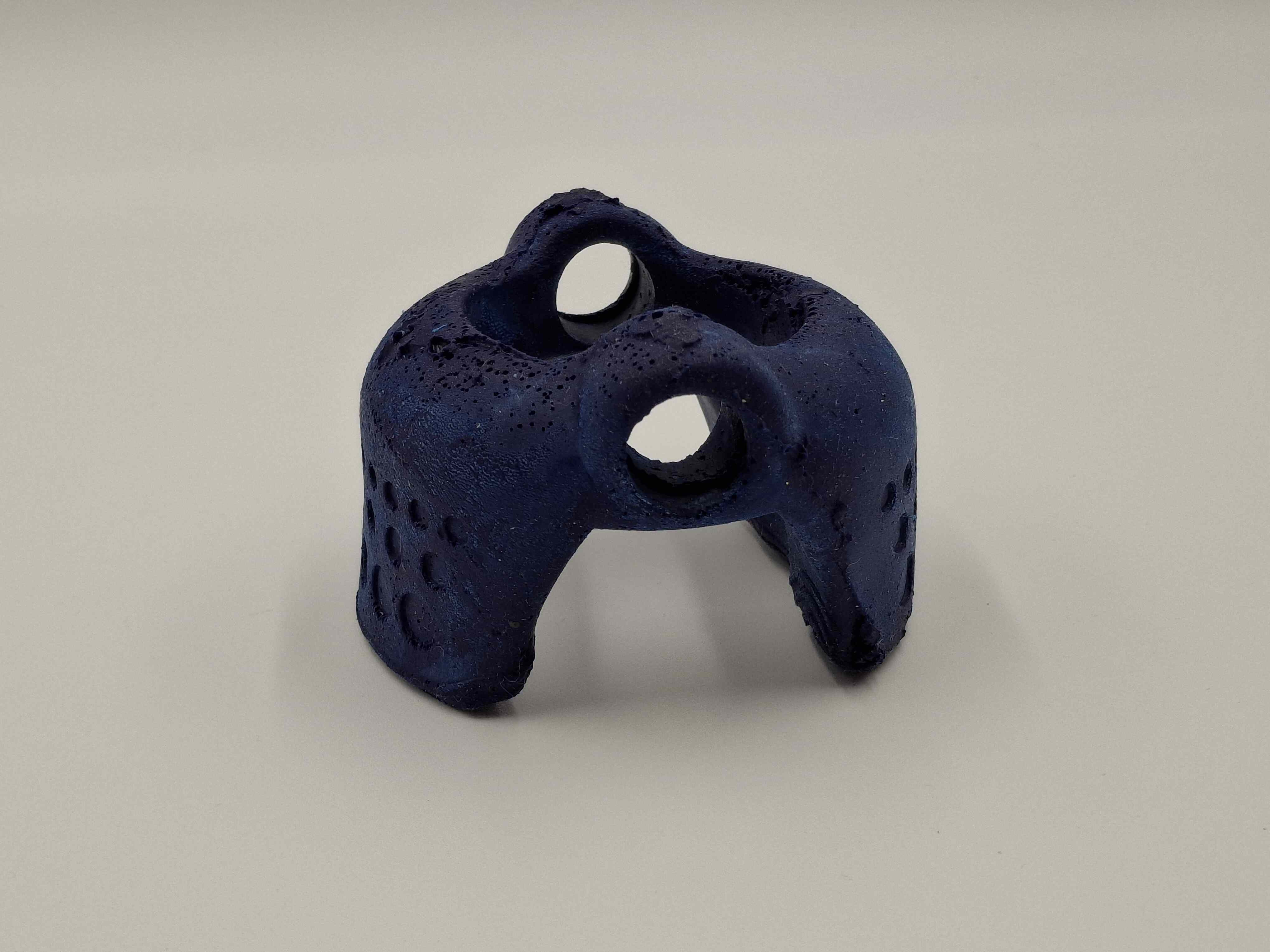 Silicone model in dark blue