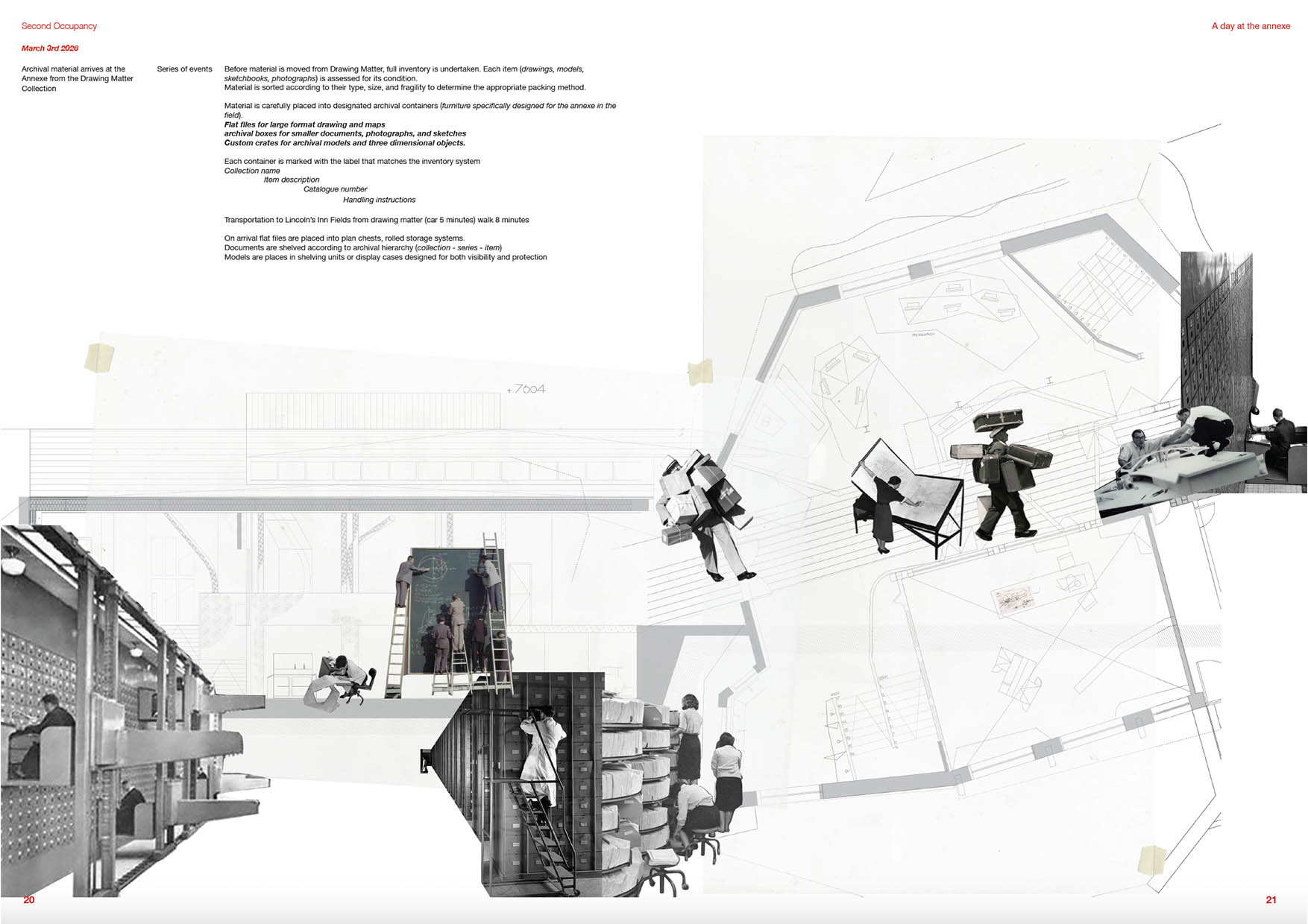 Moving of archival material from Drawing Matter to the annexe in the field 