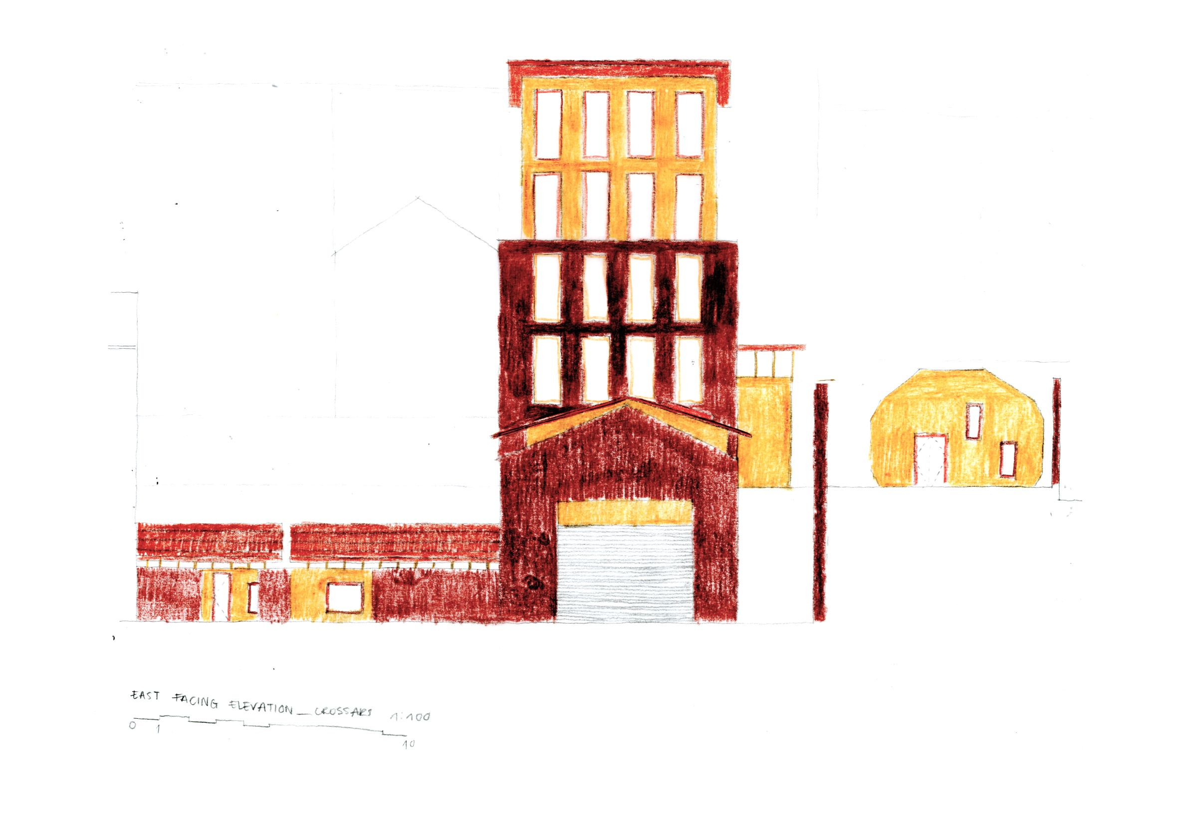 1:100 East Elevation