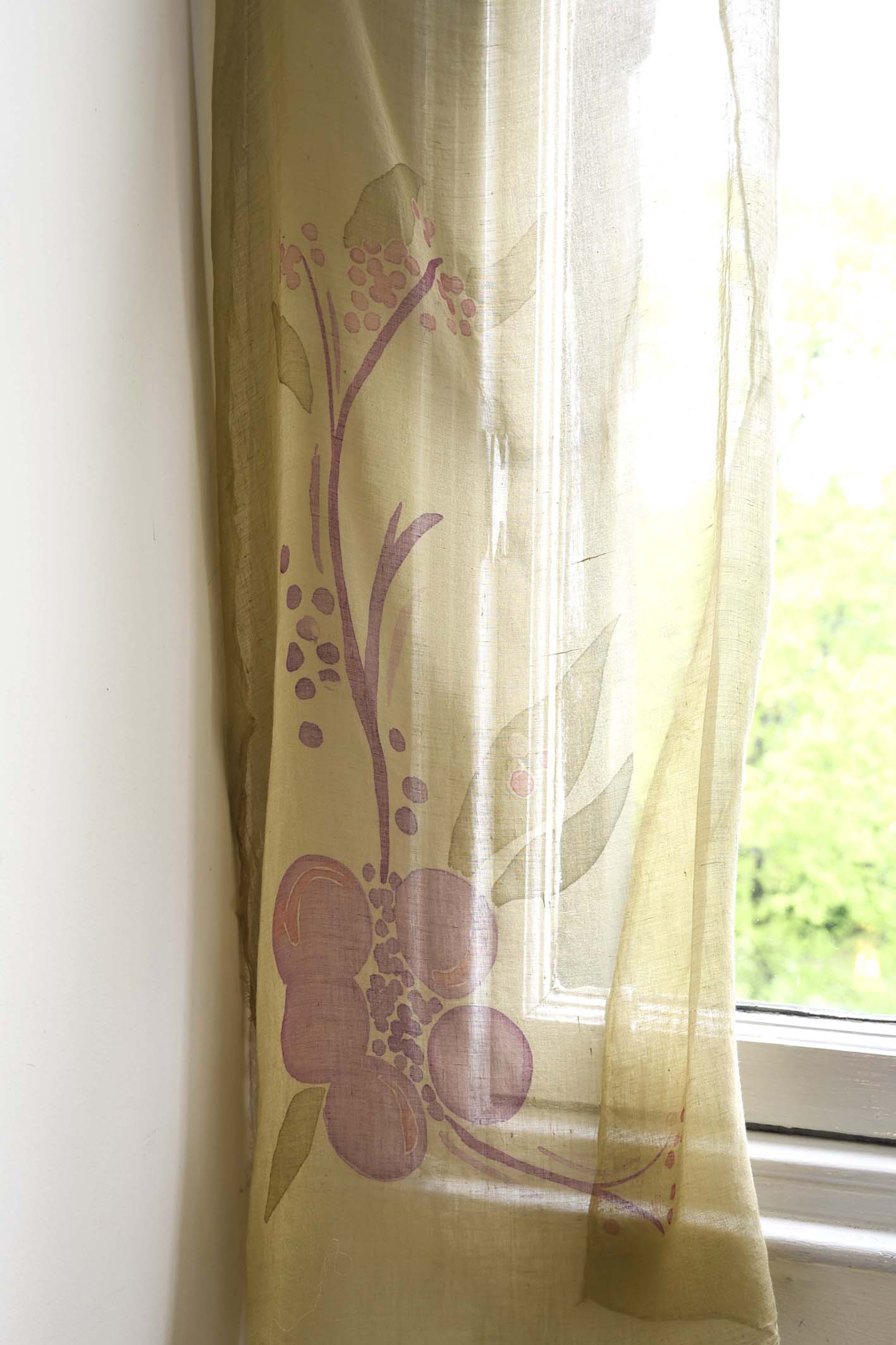Indirect print on sheer cotton