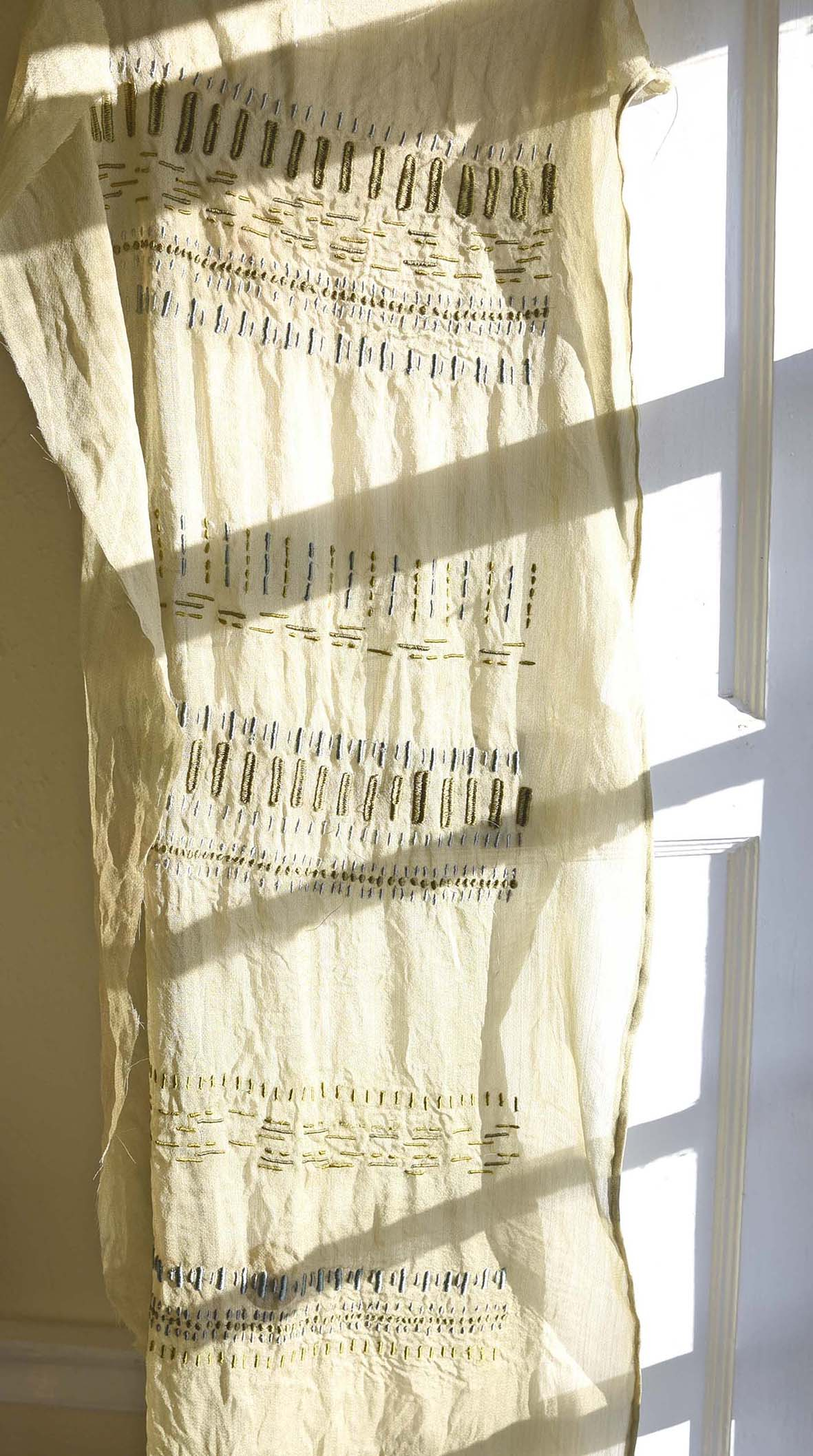 Embroidered silk